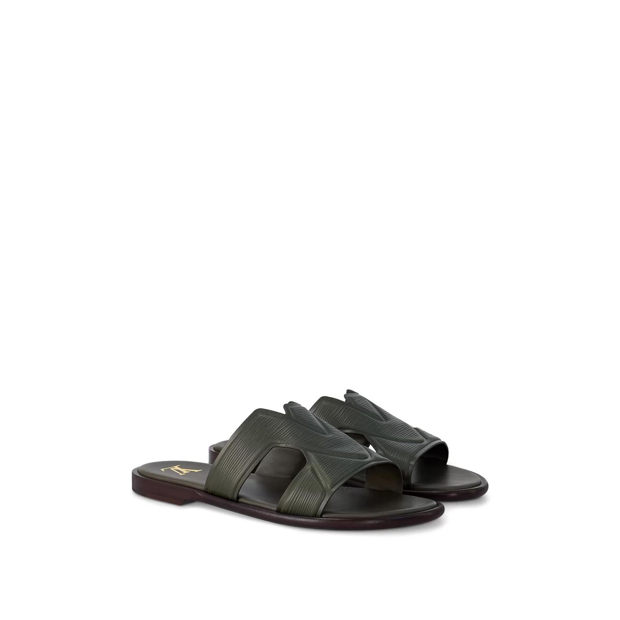 Shop Louis Vuitton Lv Oasis Mule Khaki