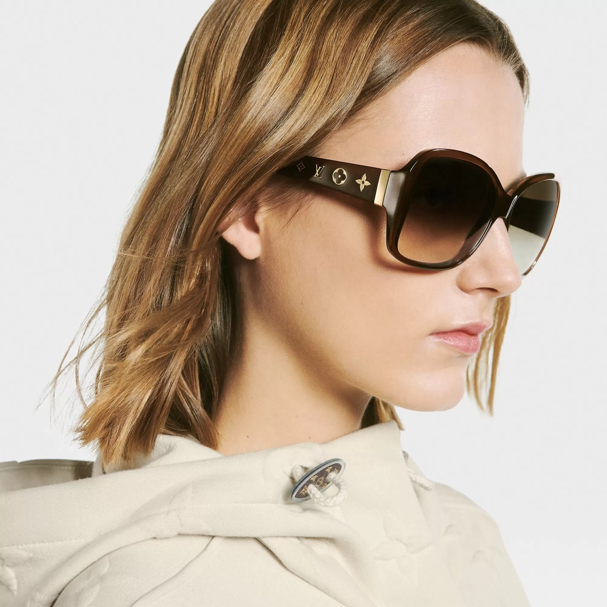 Online Louis Vuitton Lv Obsession Round Sunglasses Brown Glitter