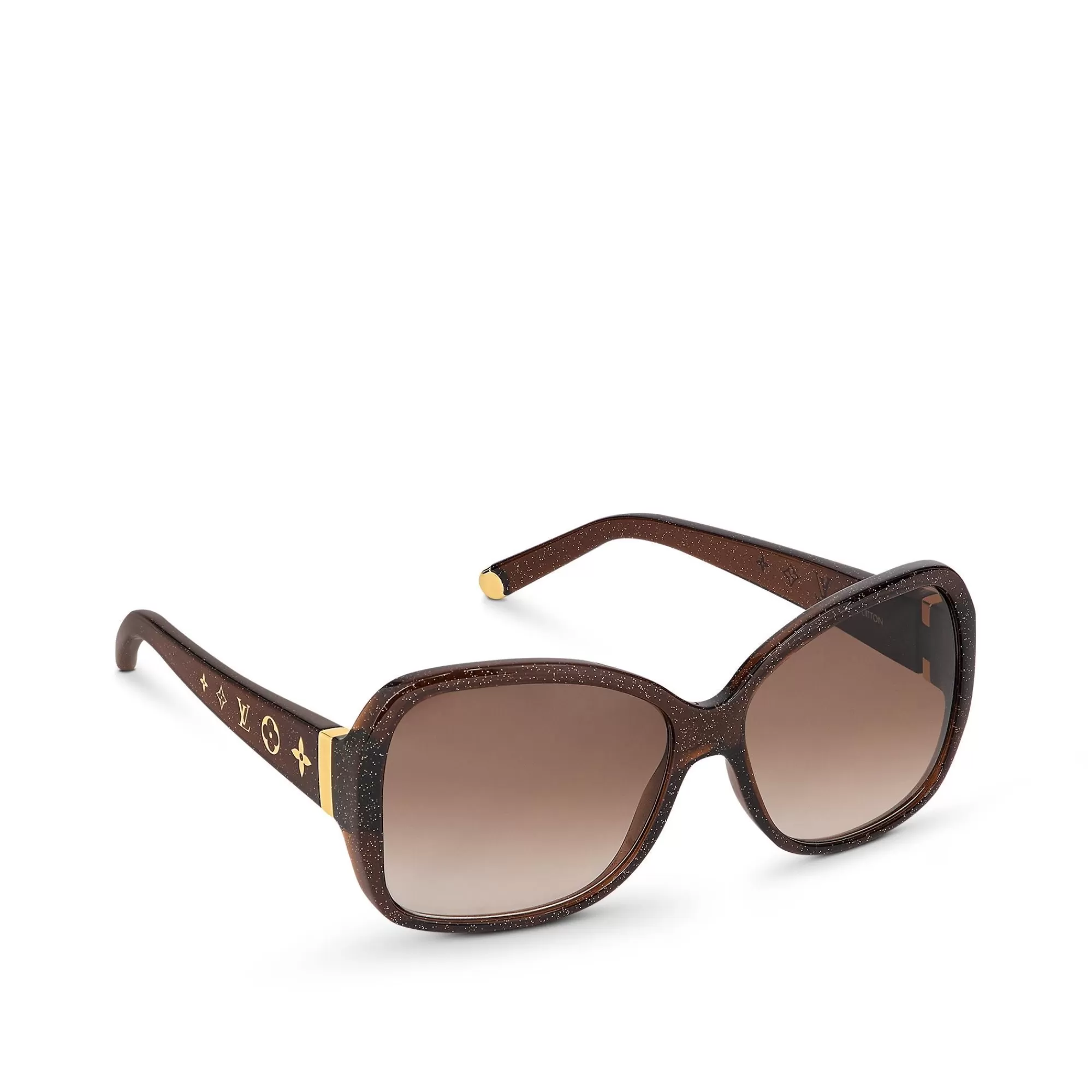 Online Louis Vuitton Lv Obsession Round Sunglasses Brown Glitter