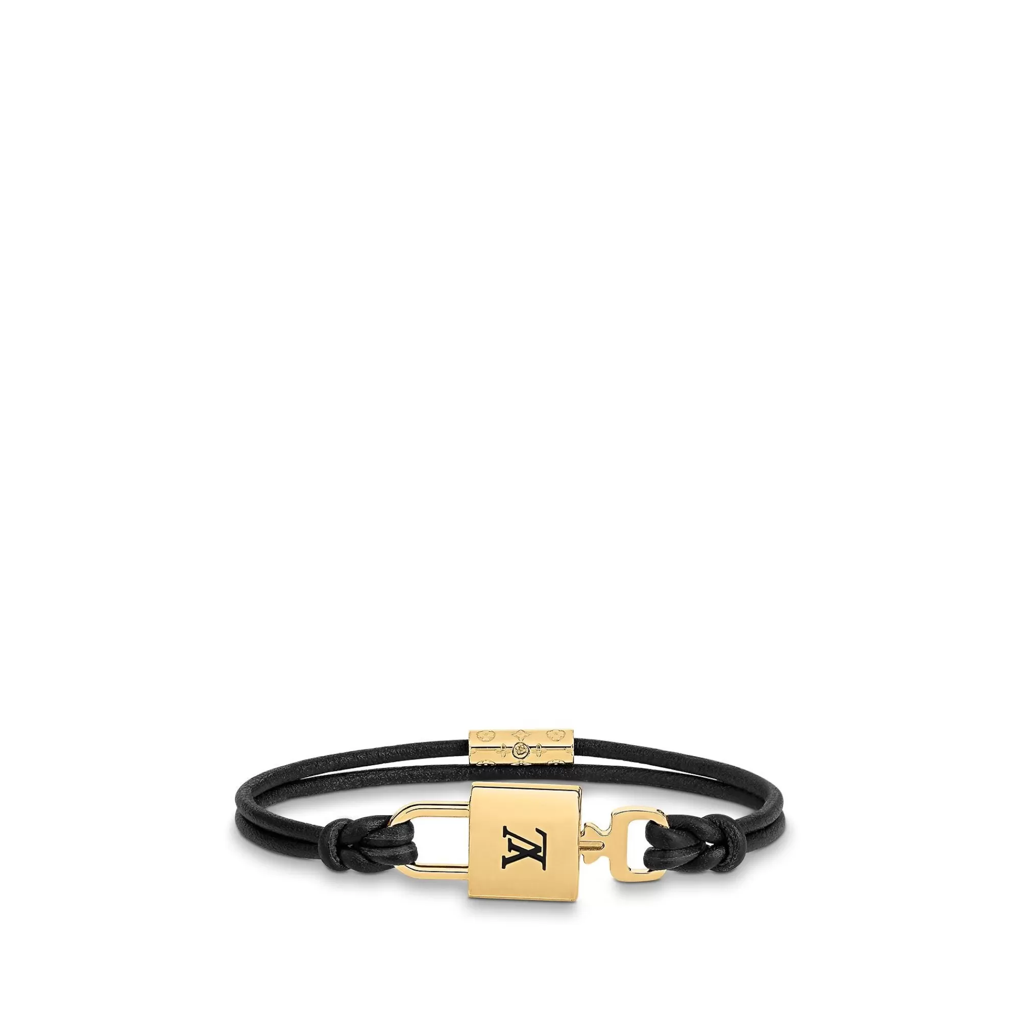 Best Louis Vuitton Lv Padlock Bracelet Black