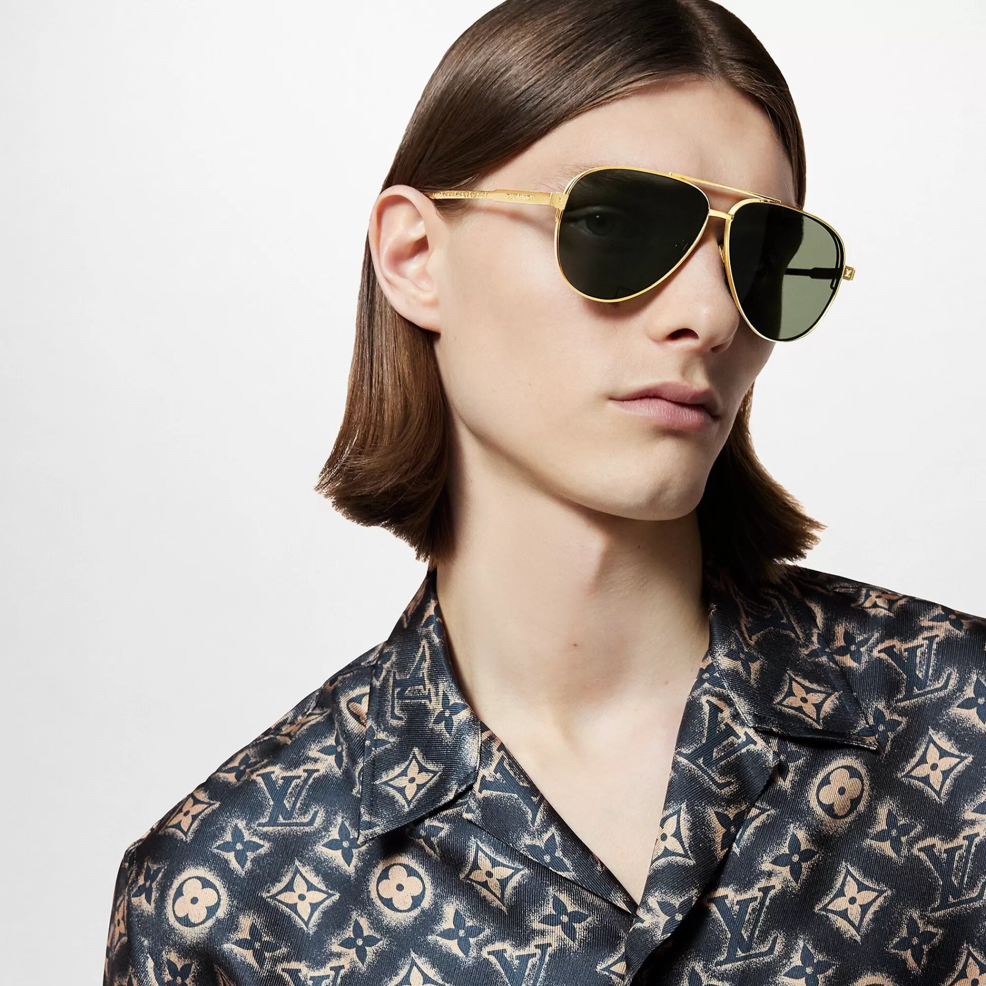 Best Louis Vuitton Lv Rise Metal Pilot Sunglasses Gold