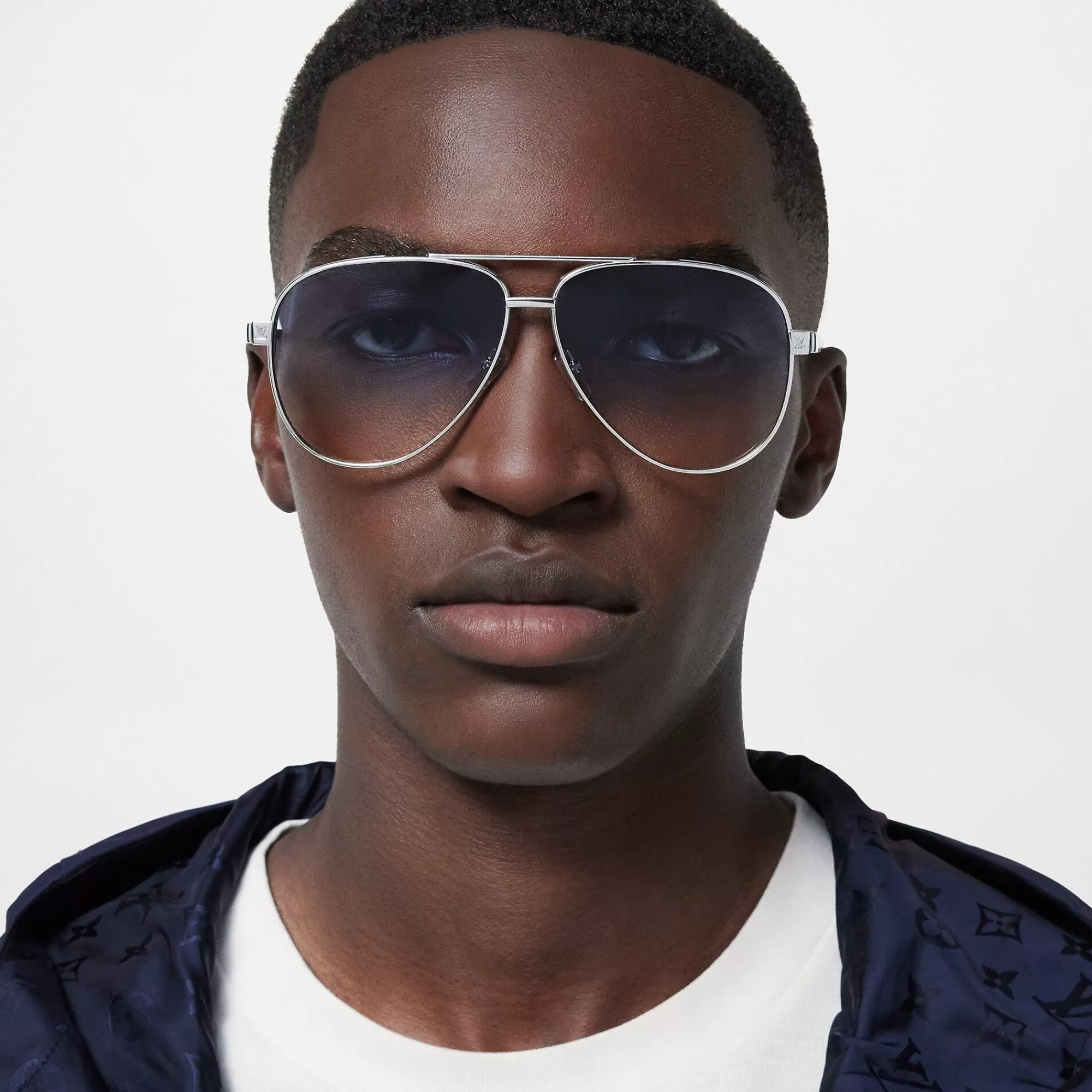 Cheap Louis Vuitton Lv Rise Metal Pilot Sunglasses Silver