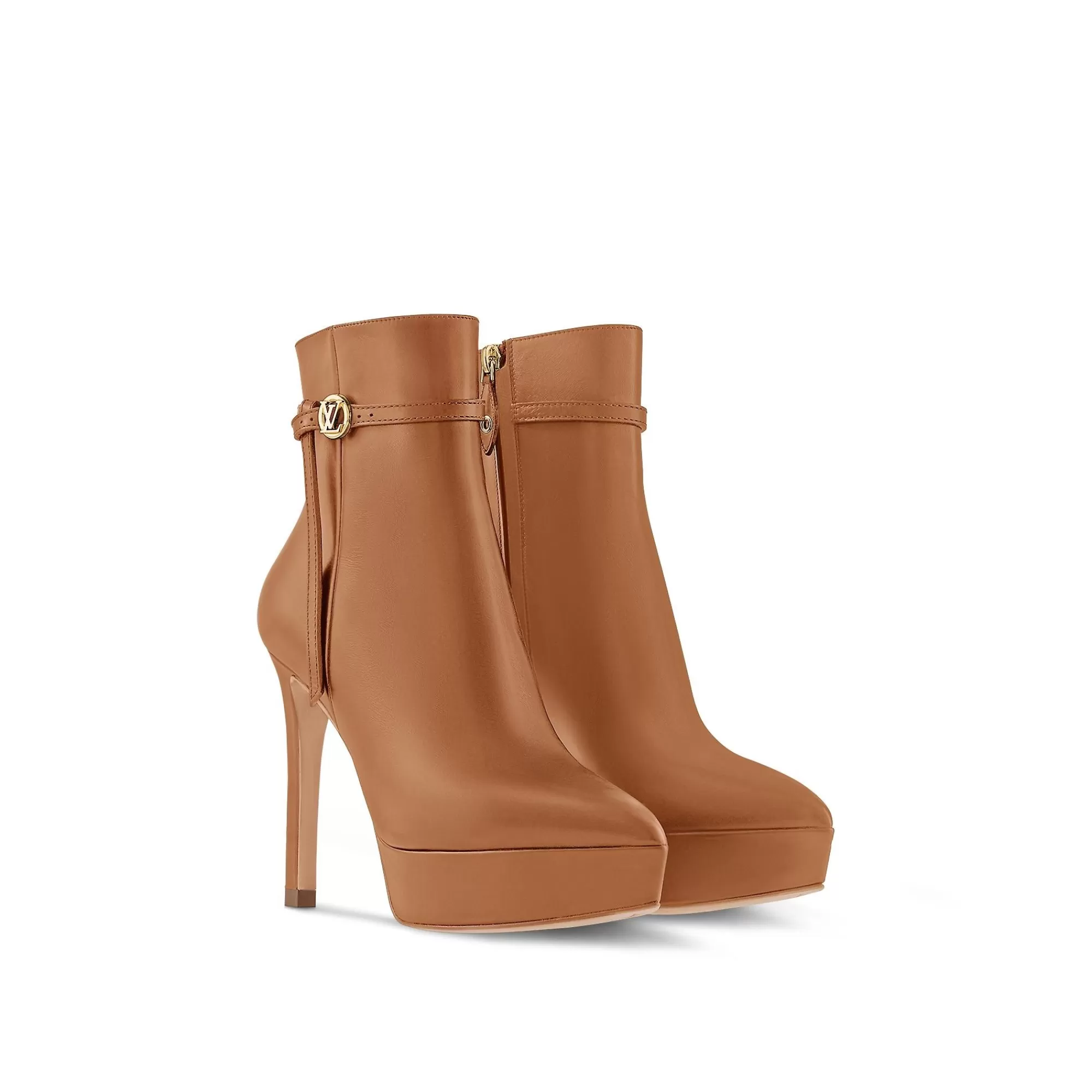 Online Louis Vuitton Lv Roxy Platform Ankle Boot Cognac