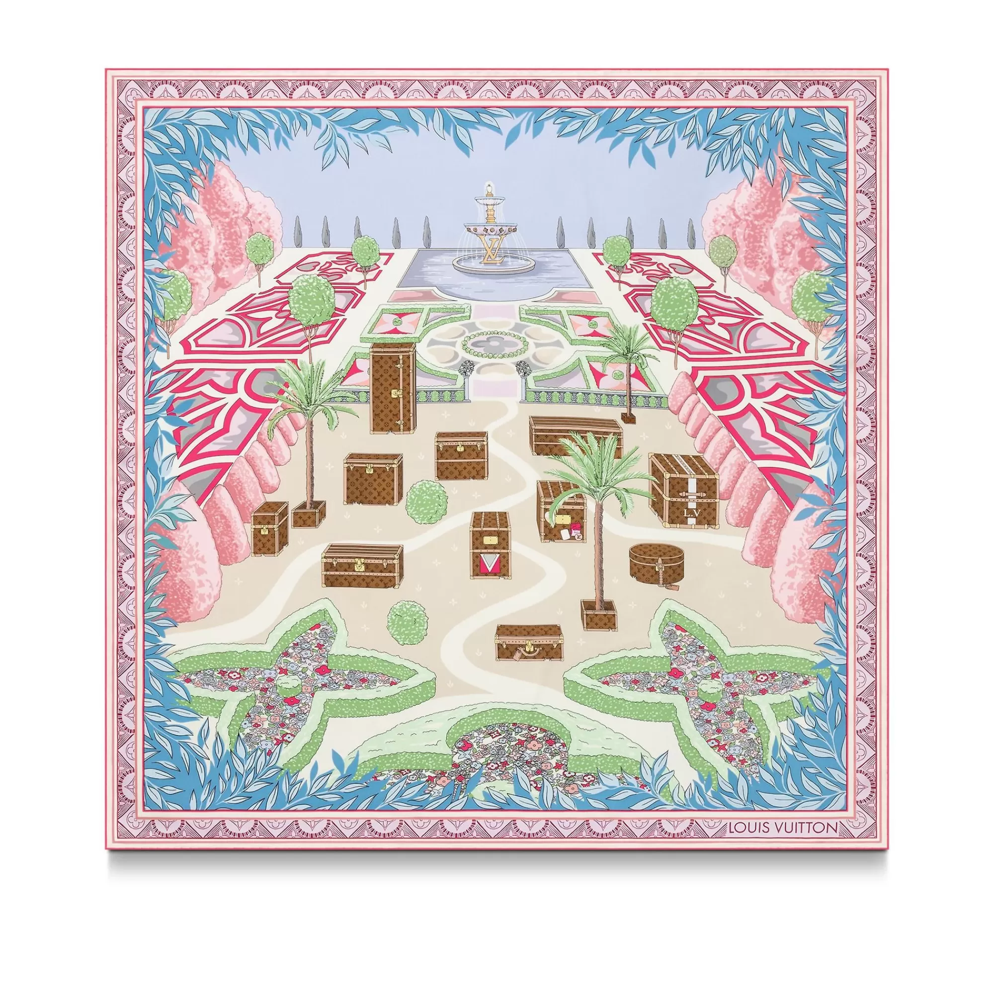 Store Louis Vuitton Lv Secret Garden Square 90 Pink