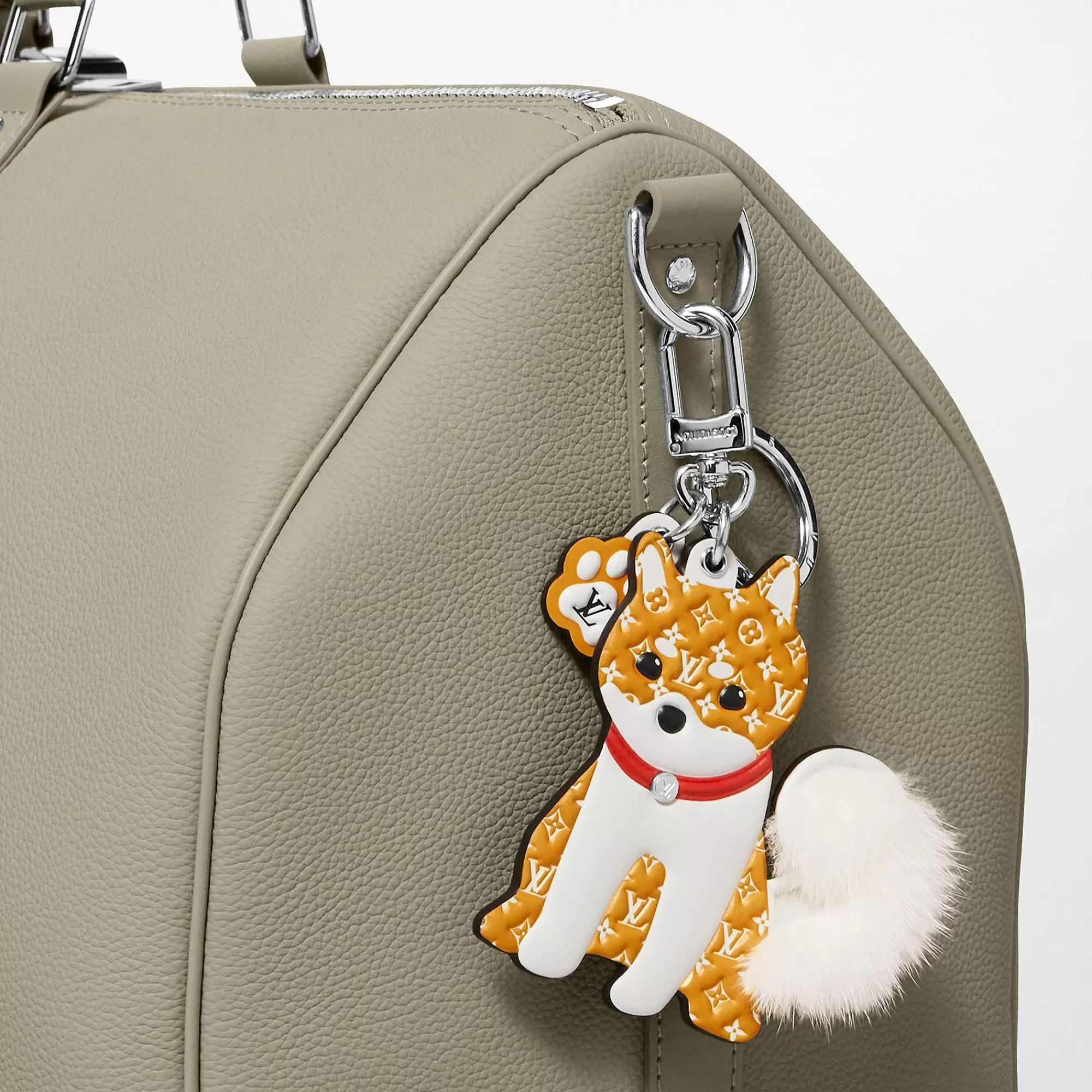 Clearance Louis Vuitton Lv Shiba Key Holder And Bag Charm