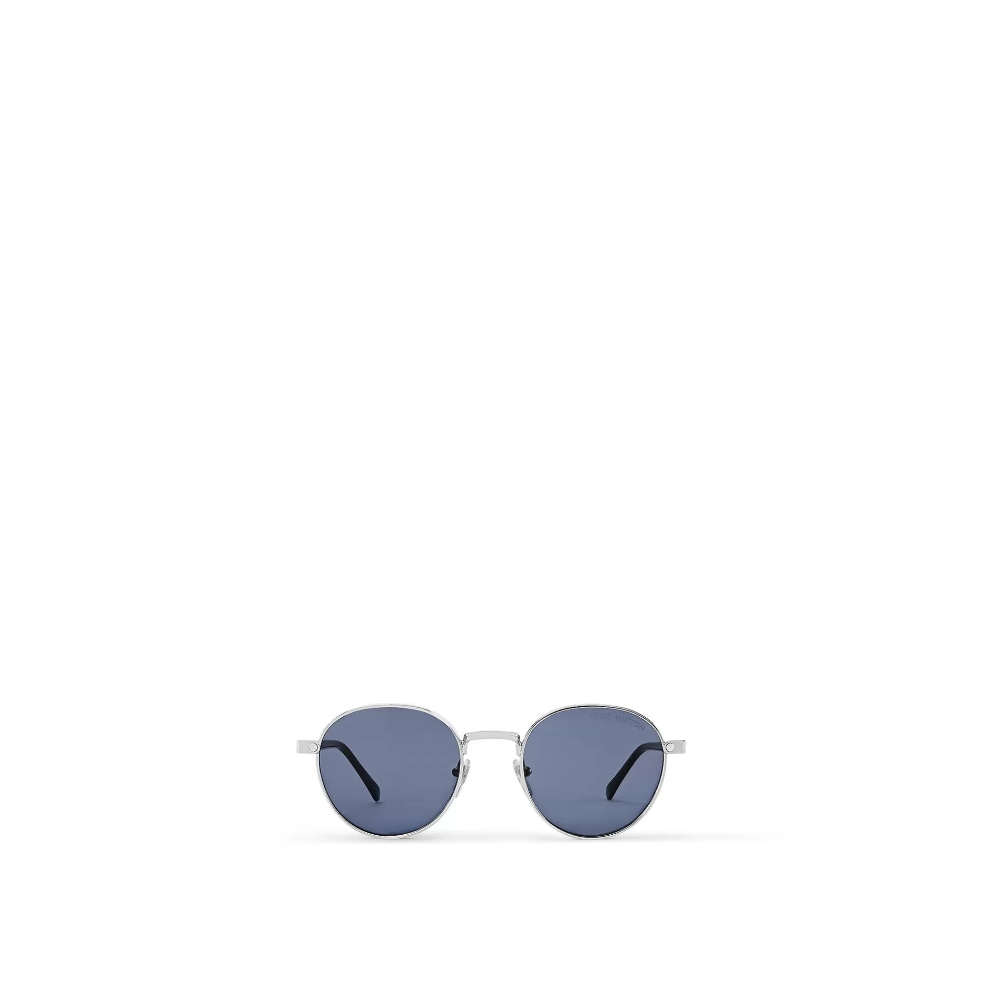 Cheap Louis Vuitton Lv Signature Metal Round Sunglasses Silver