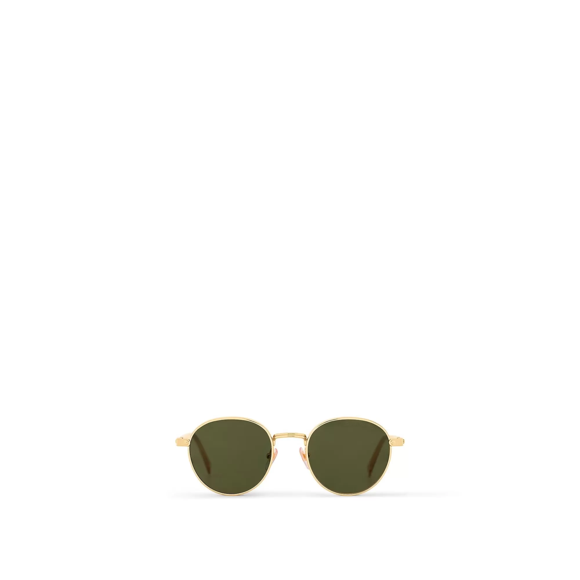 Cheap Louis Vuitton Lv Signature Metal Round Sunglasses Gold