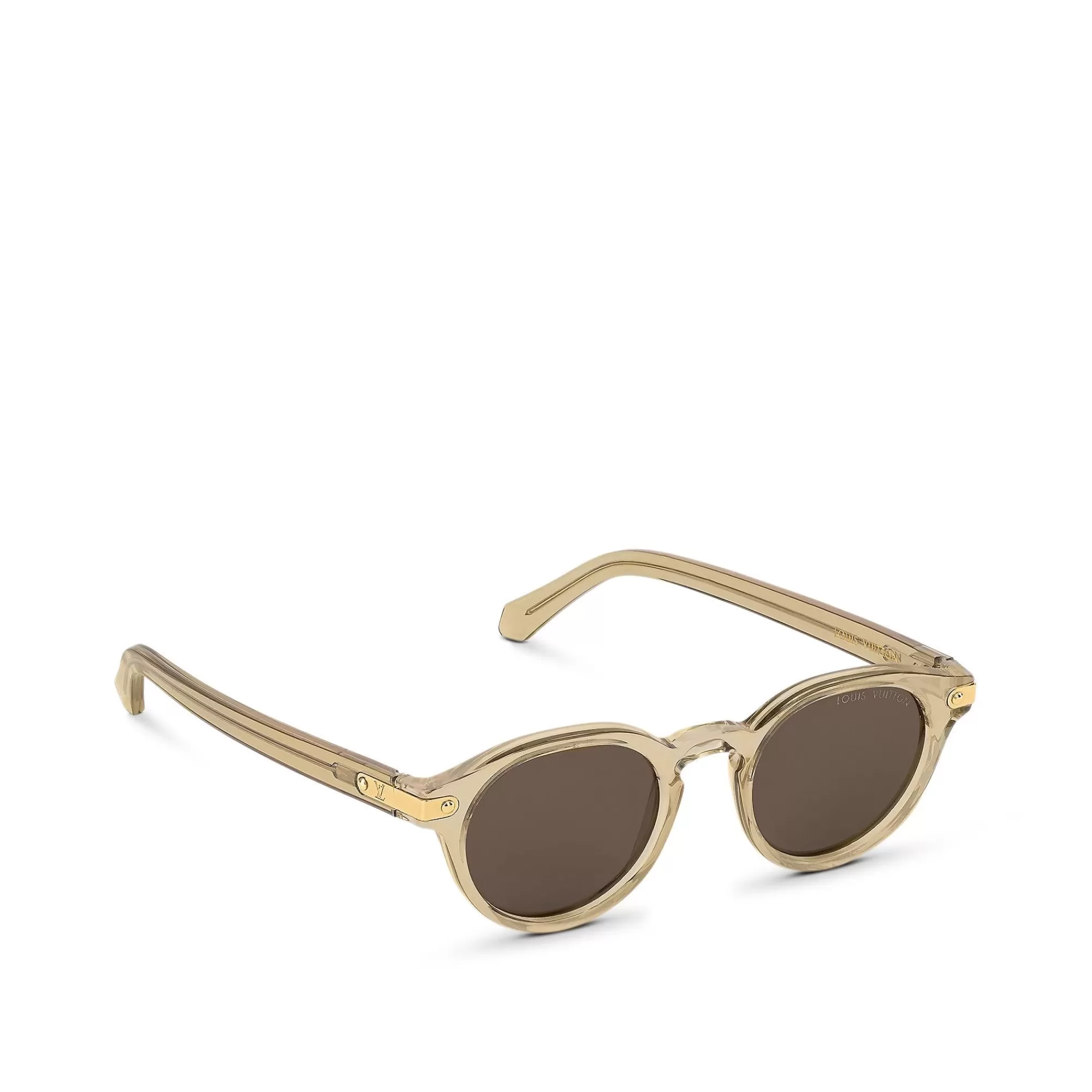 Clearance Louis Vuitton Lv Signature Round Sunglasses - Size S Light Honey