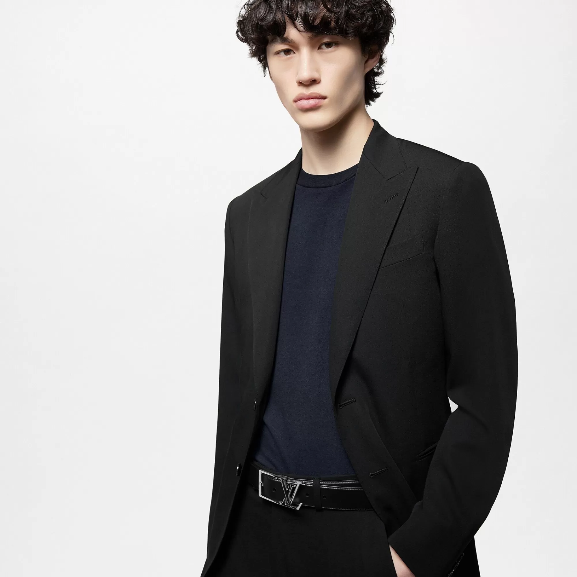 Fashion Louis Vuitton Lv Skyline 35Mm Belt Black