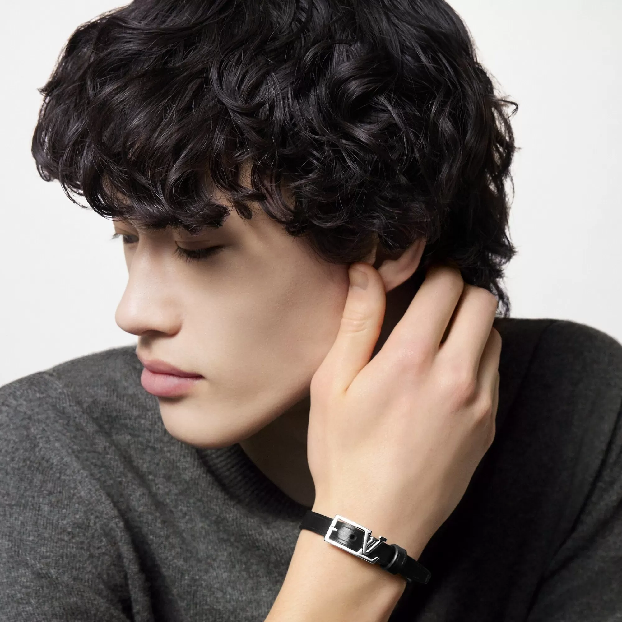 Outlet Louis Vuitton Lv Skyline Leather Bracelet