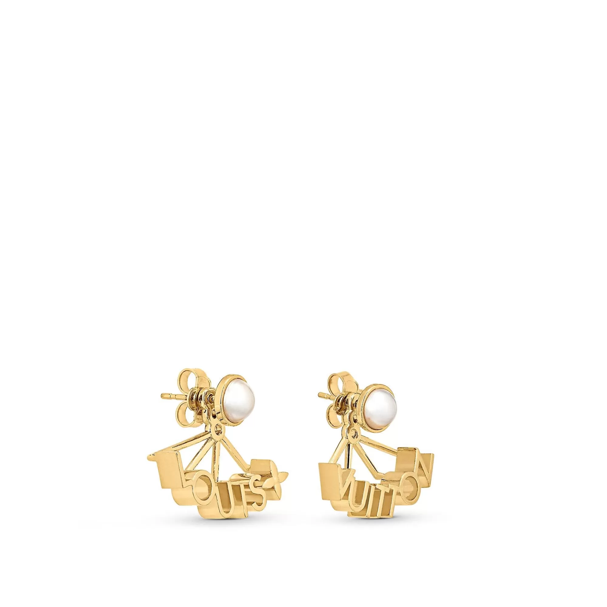 Outlet Louis Vuitton Lv Spelling Earrings