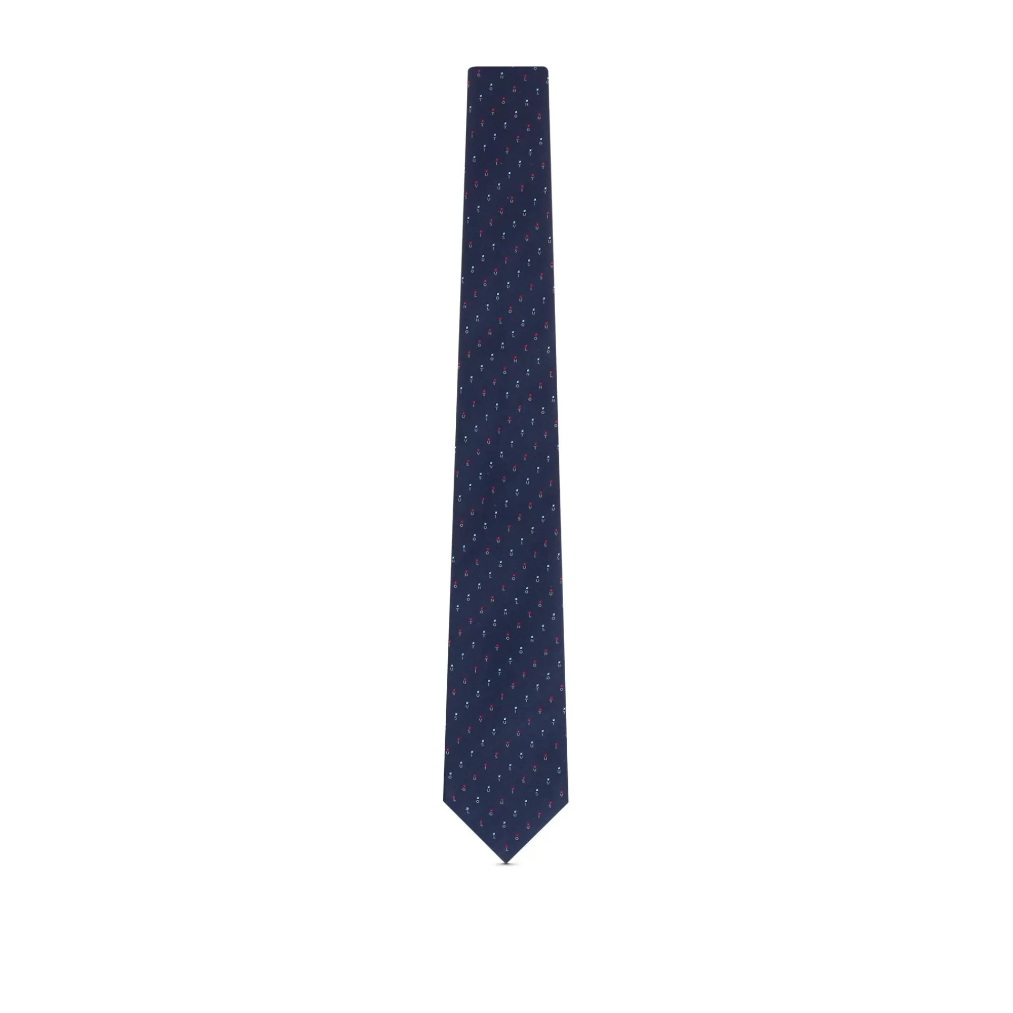 Clearance Louis Vuitton Lv Spelling Tie Navy Blue