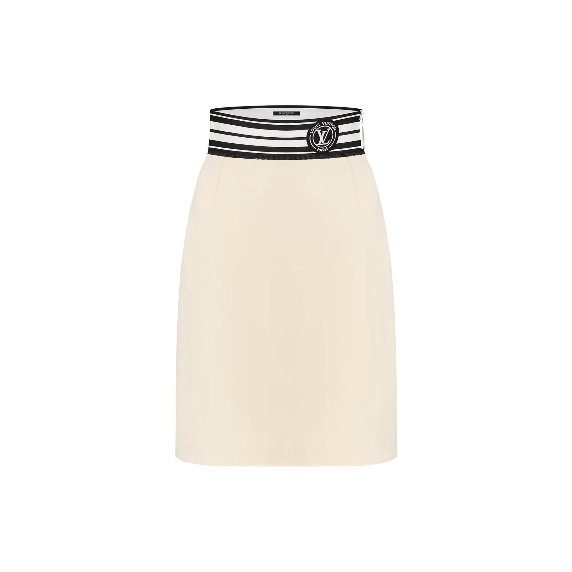 Outlet Louis Vuitton Lv Stripe Pencil Skirt Beige Clair