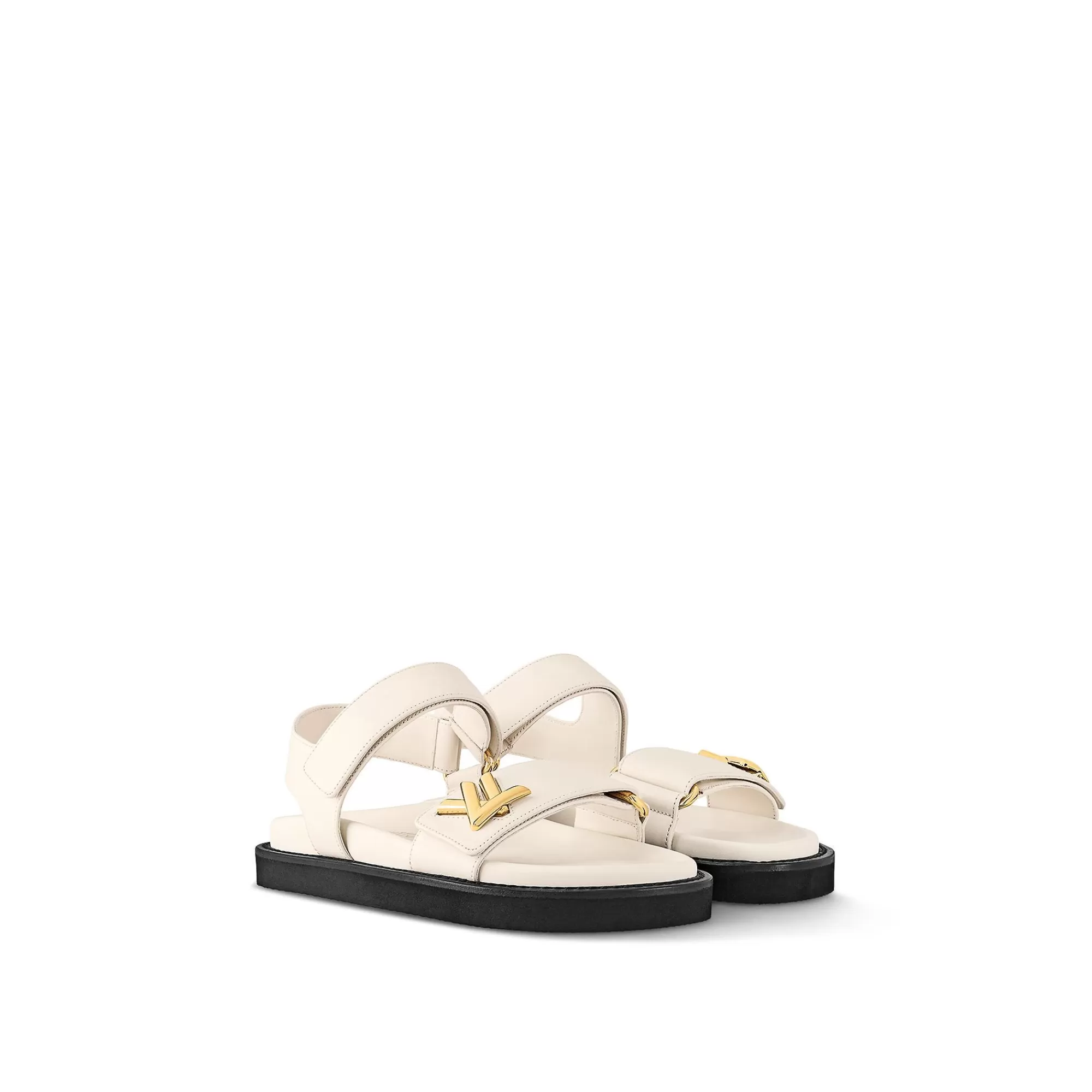 Flash Sale Louis Vuitton Lv Sunset Comfort Flat Sandal Ivory