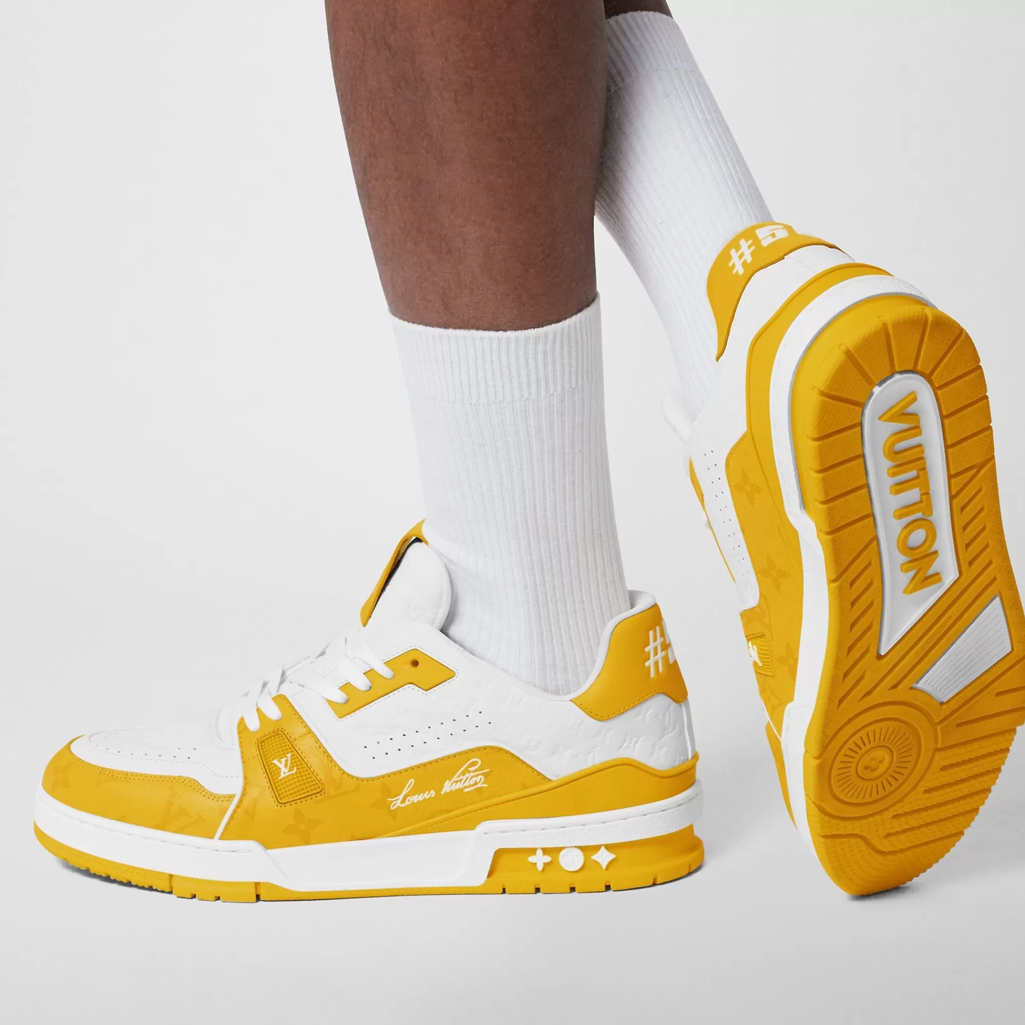 Sale Louis Vuitton Lv Trainer Sneaker Yellow
