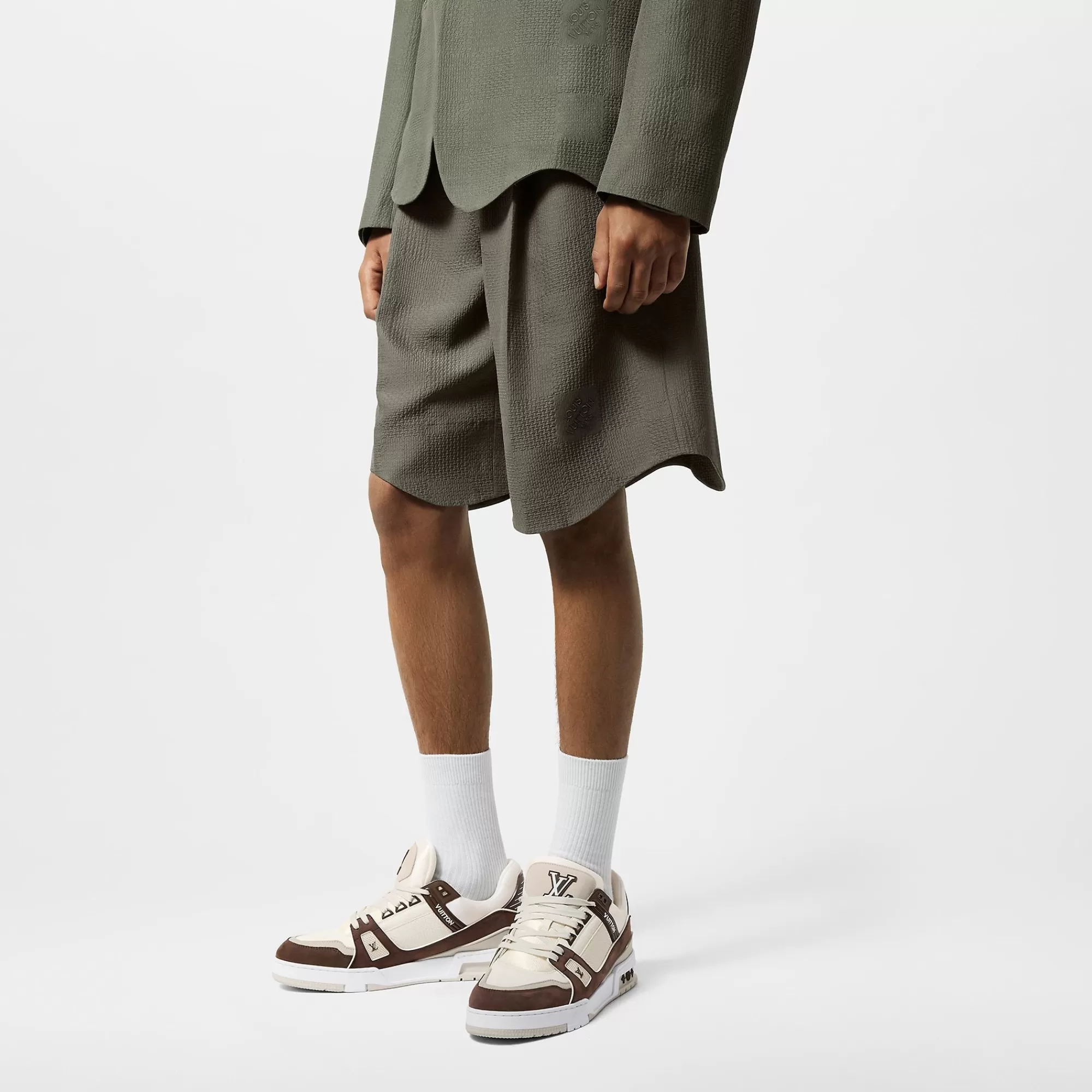 Fashion Louis Vuitton Lv Trainer Sneaker Mocha