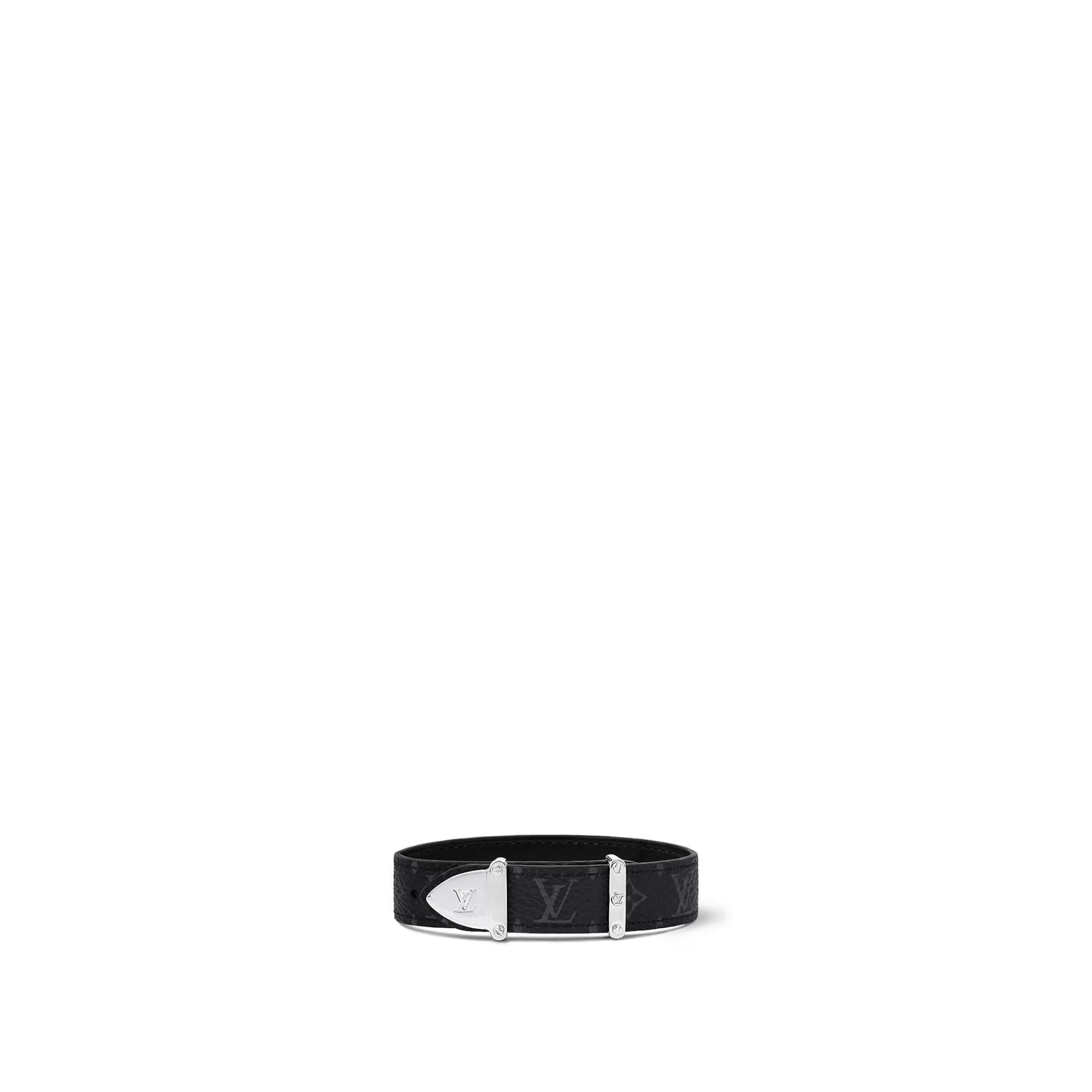 Outlet Louis Vuitton Lv Trunk Reversible Leather Goods Bracelet Grey