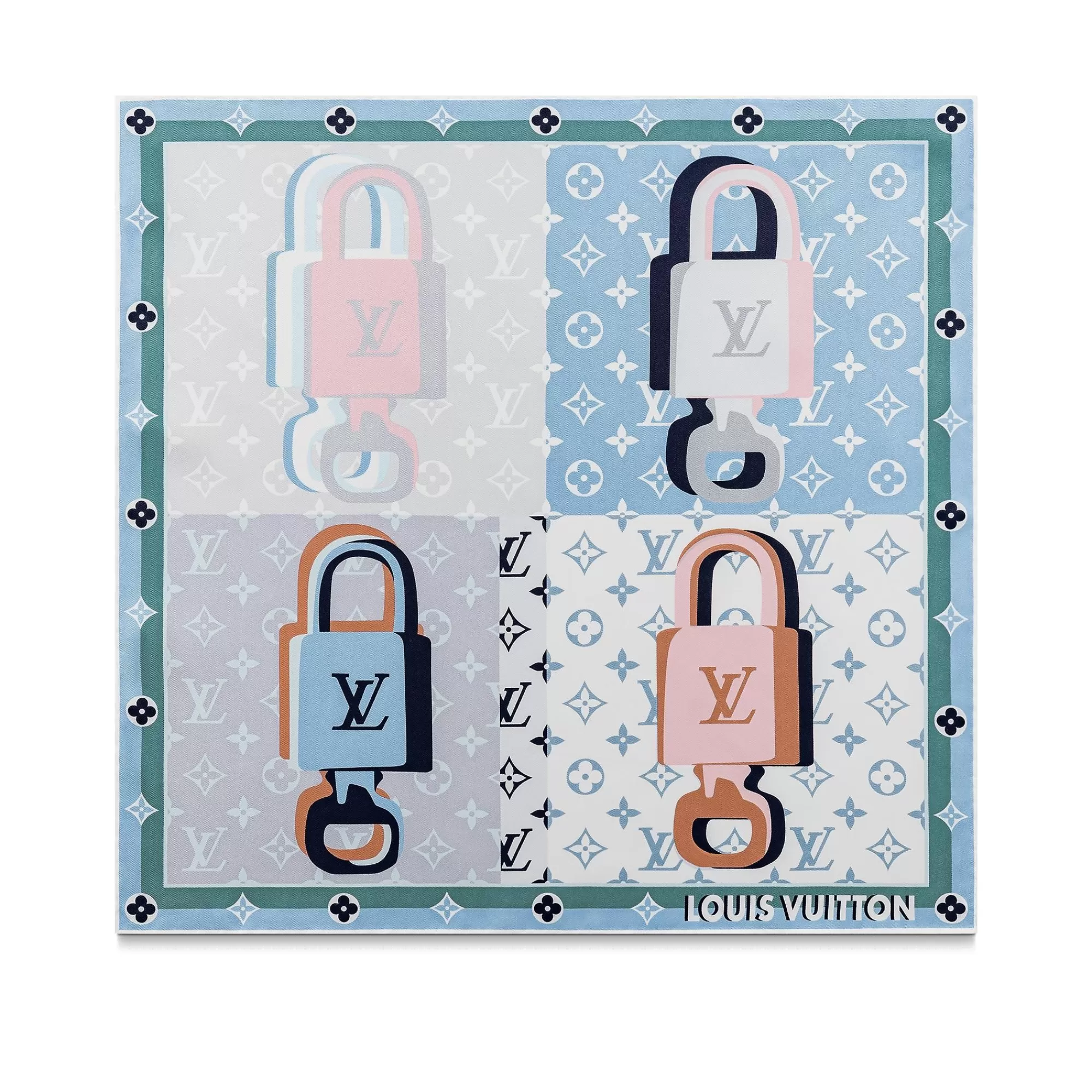 Store Louis Vuitton Lv Unlocked Square 45 Light Blue