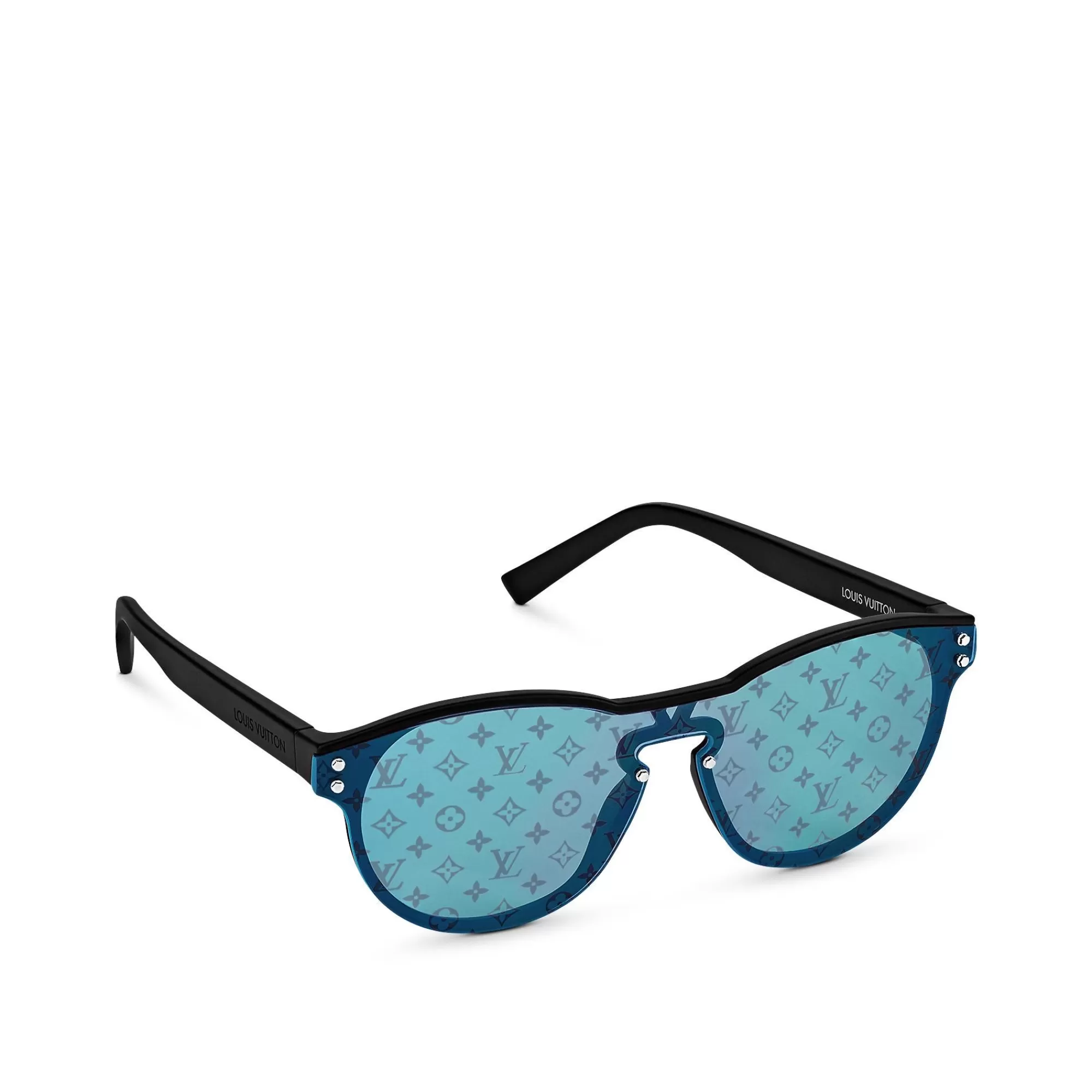 Clearance Louis Vuitton Lv Waimea Round Sunglasses Green