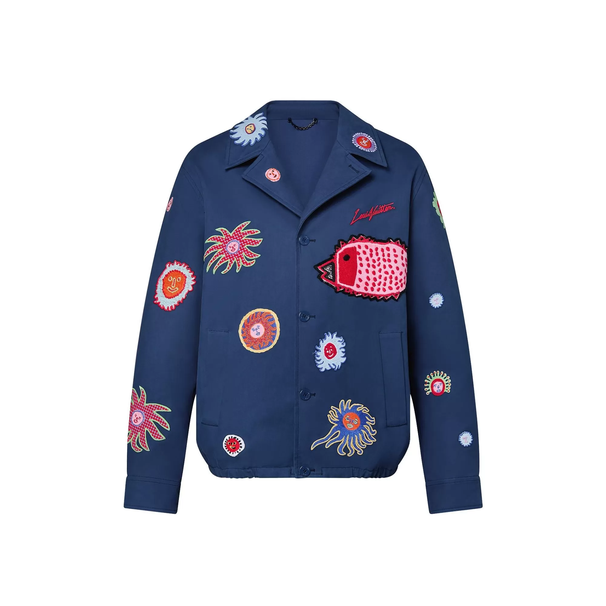 Cheap Louis Vuitton Lv X Yk Embroidered Faces Blouson