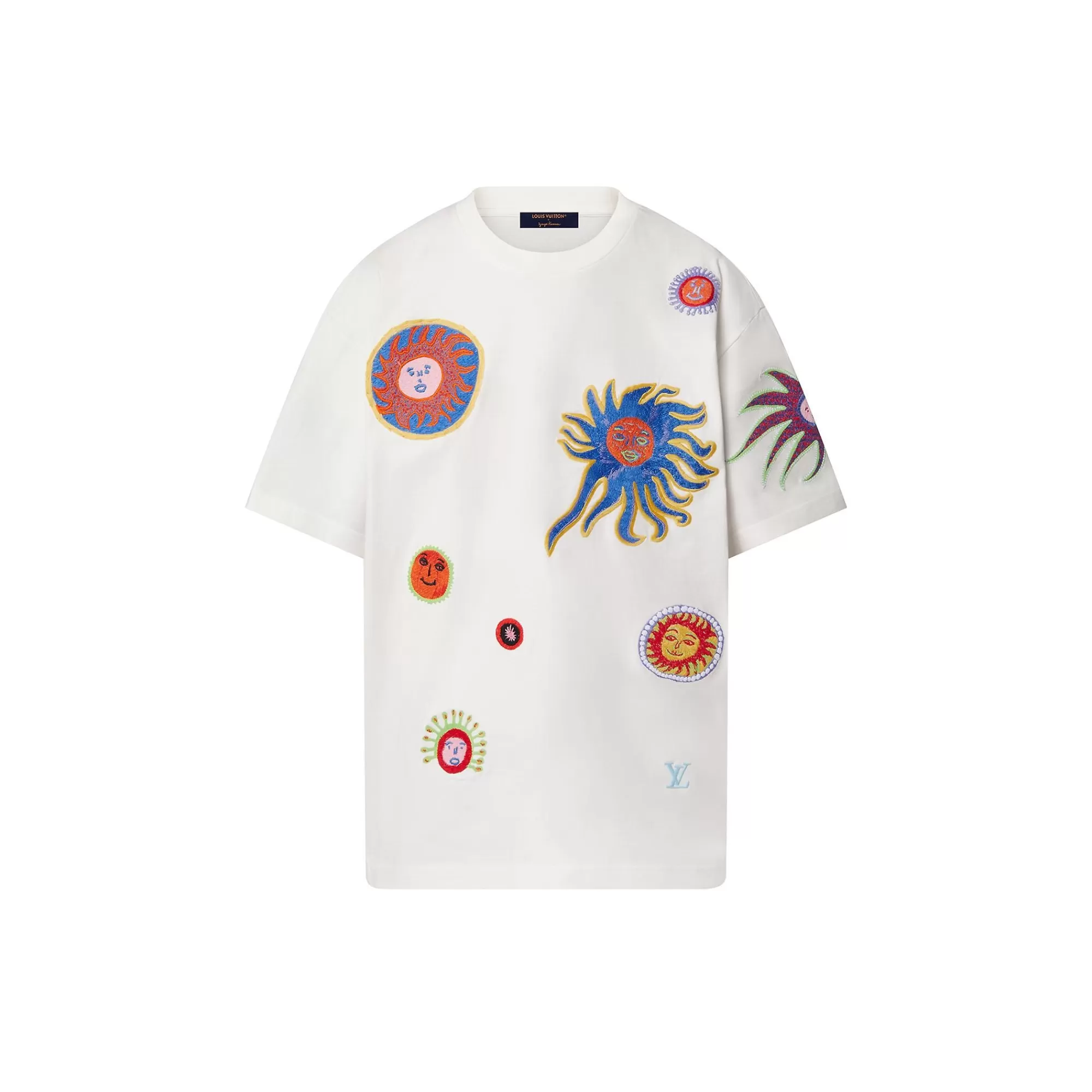Clearance Louis Vuitton Lv X Yk Embroidered Faces T-Shirt