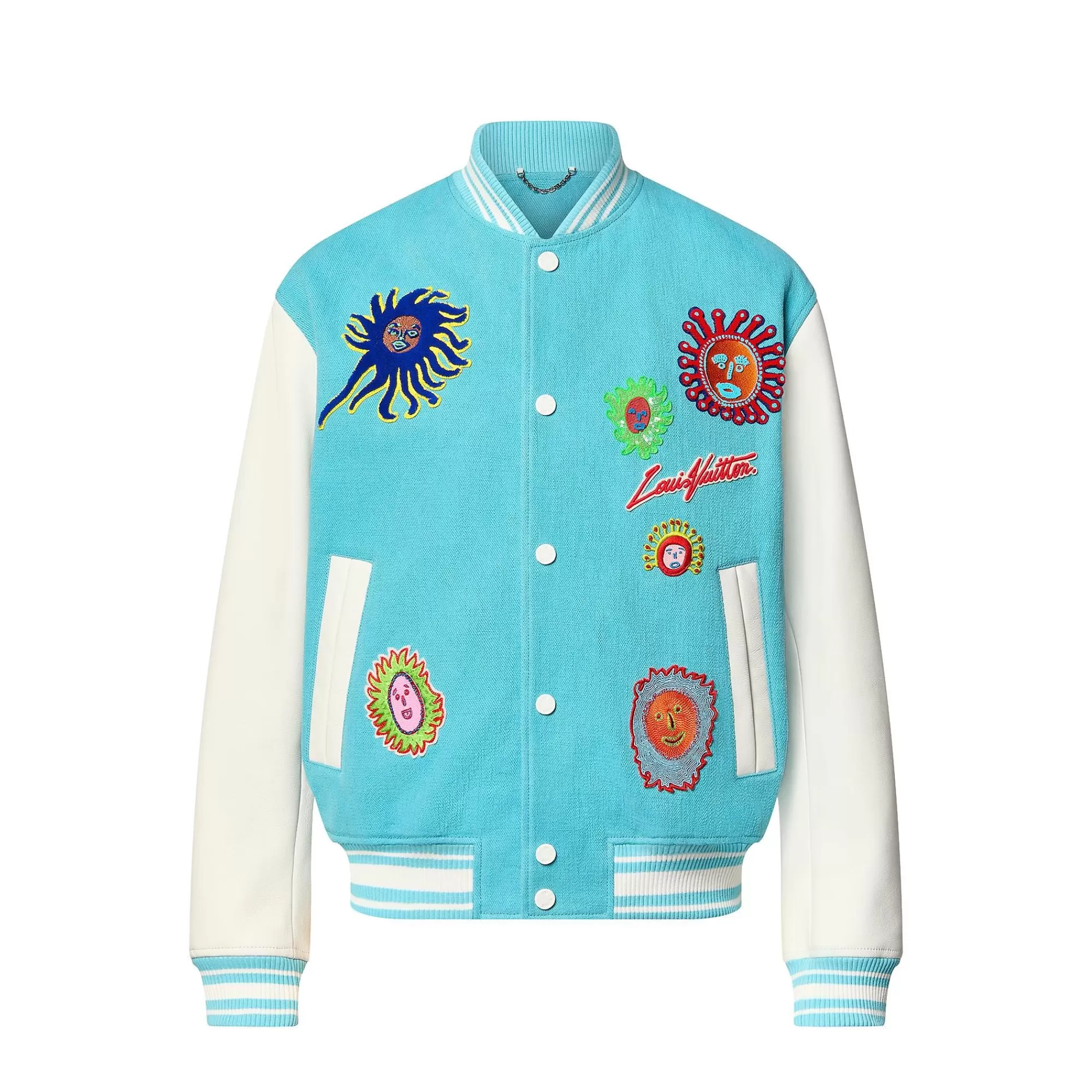 Clearance Louis Vuitton Lv X Yk Embroidered Faces Varsity Blouson