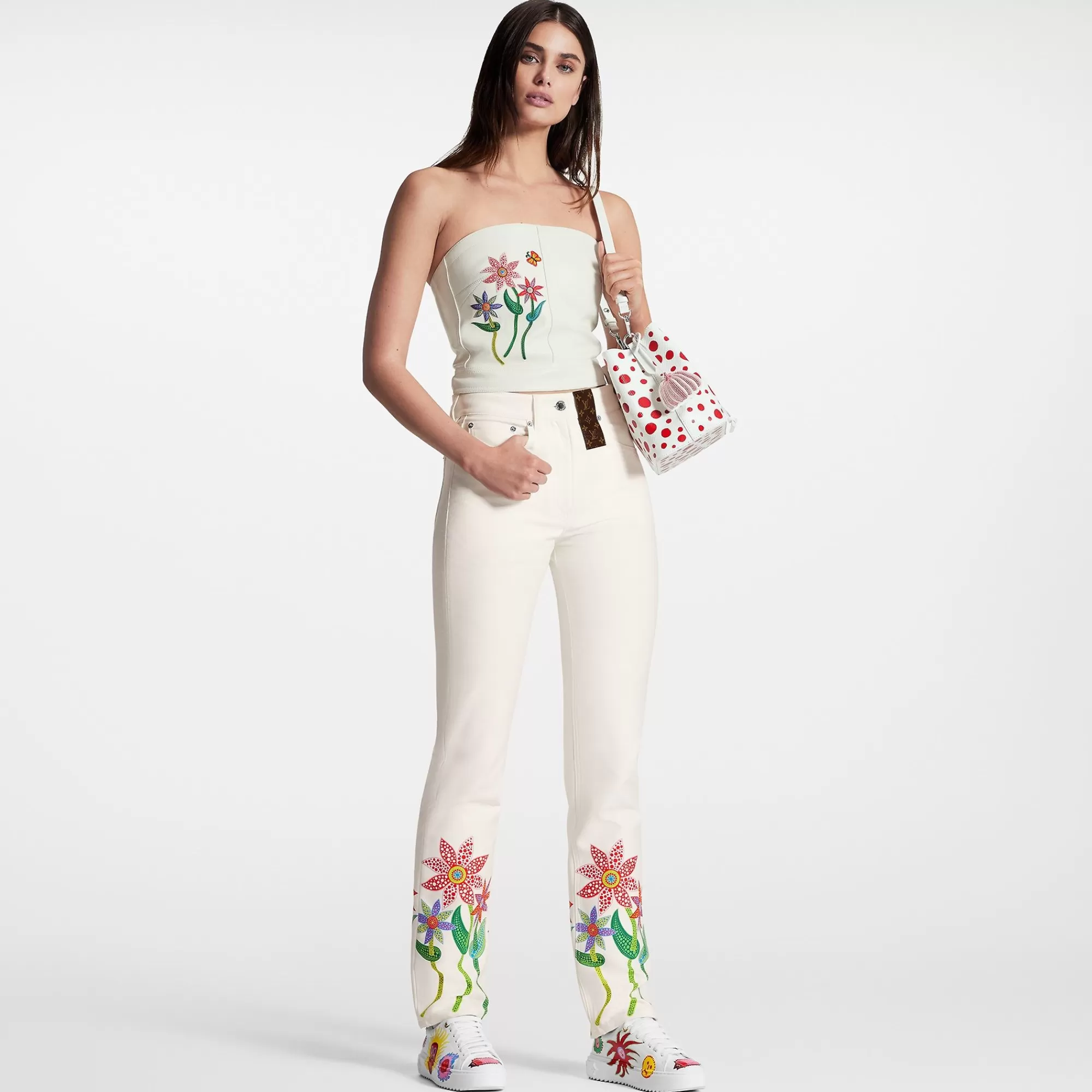 Hot Louis Vuitton Lv X Yk Flowers Carrot Pants