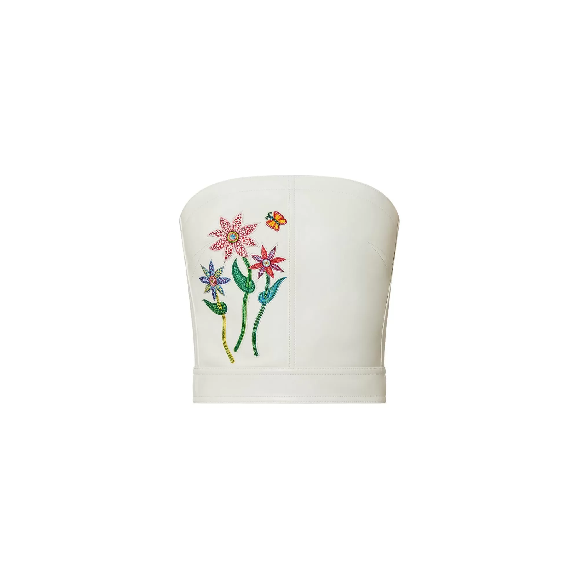 Best Louis Vuitton Lv X Yk Flowers Leather Bustier