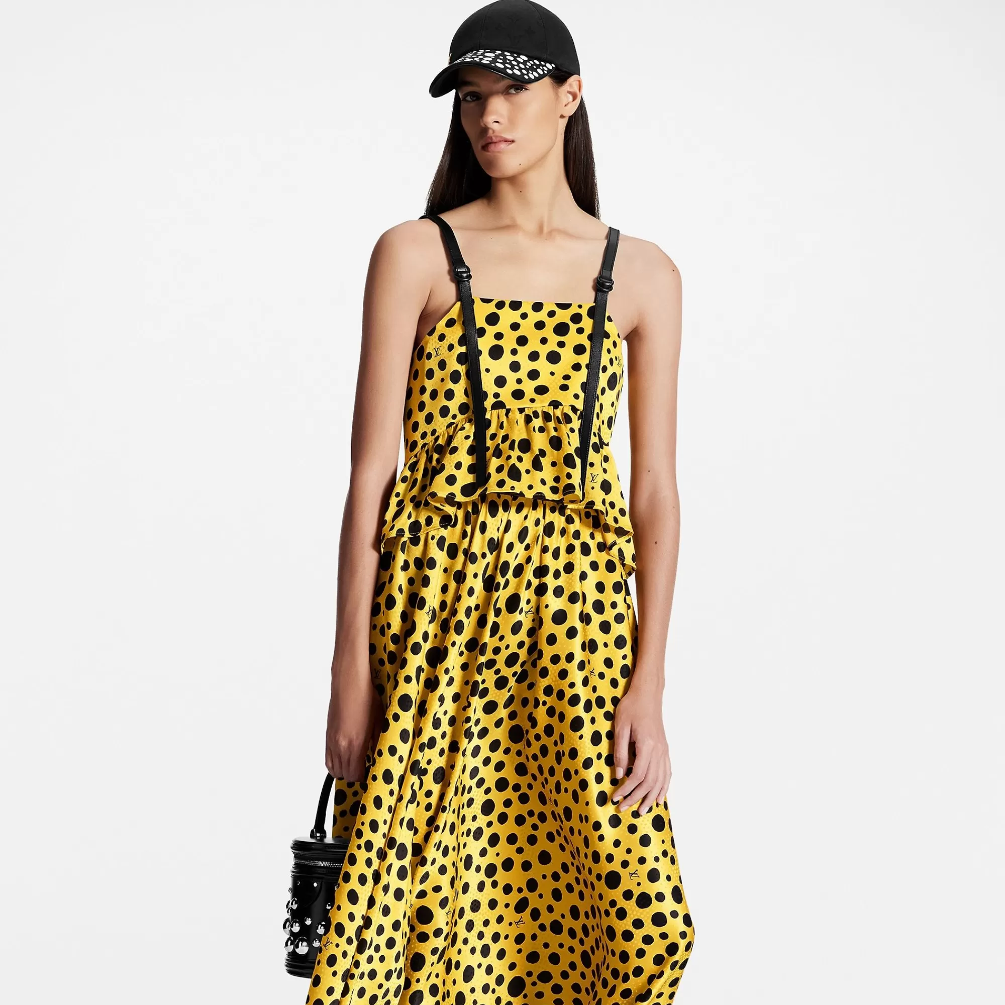 Hot Louis Vuitton Lv X Yk Infinity Dots Peplum Top