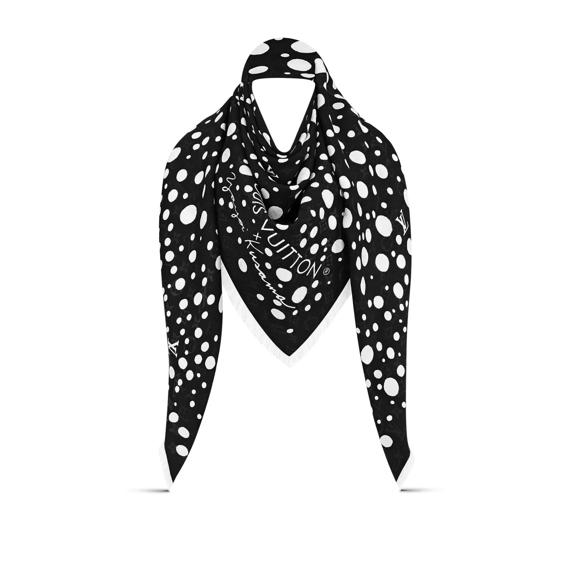 Shop Louis Vuitton Lv X Yk Infinity Dots Shawl