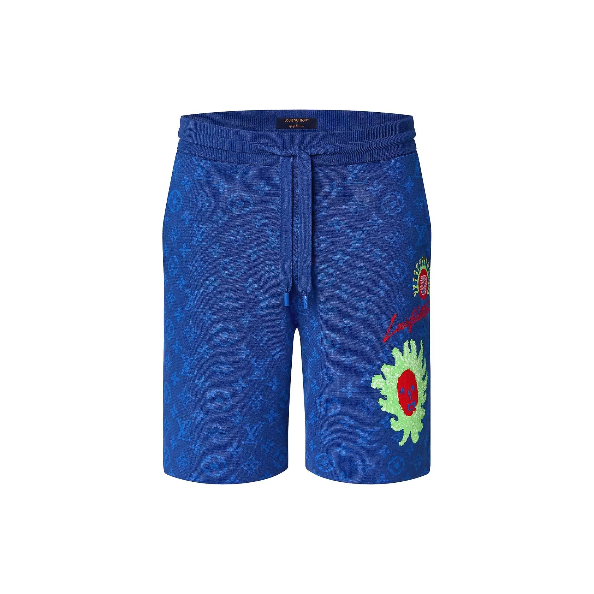 Flash Sale Louis Vuitton Lv X Yk Monogram Faces Knitted Shorts