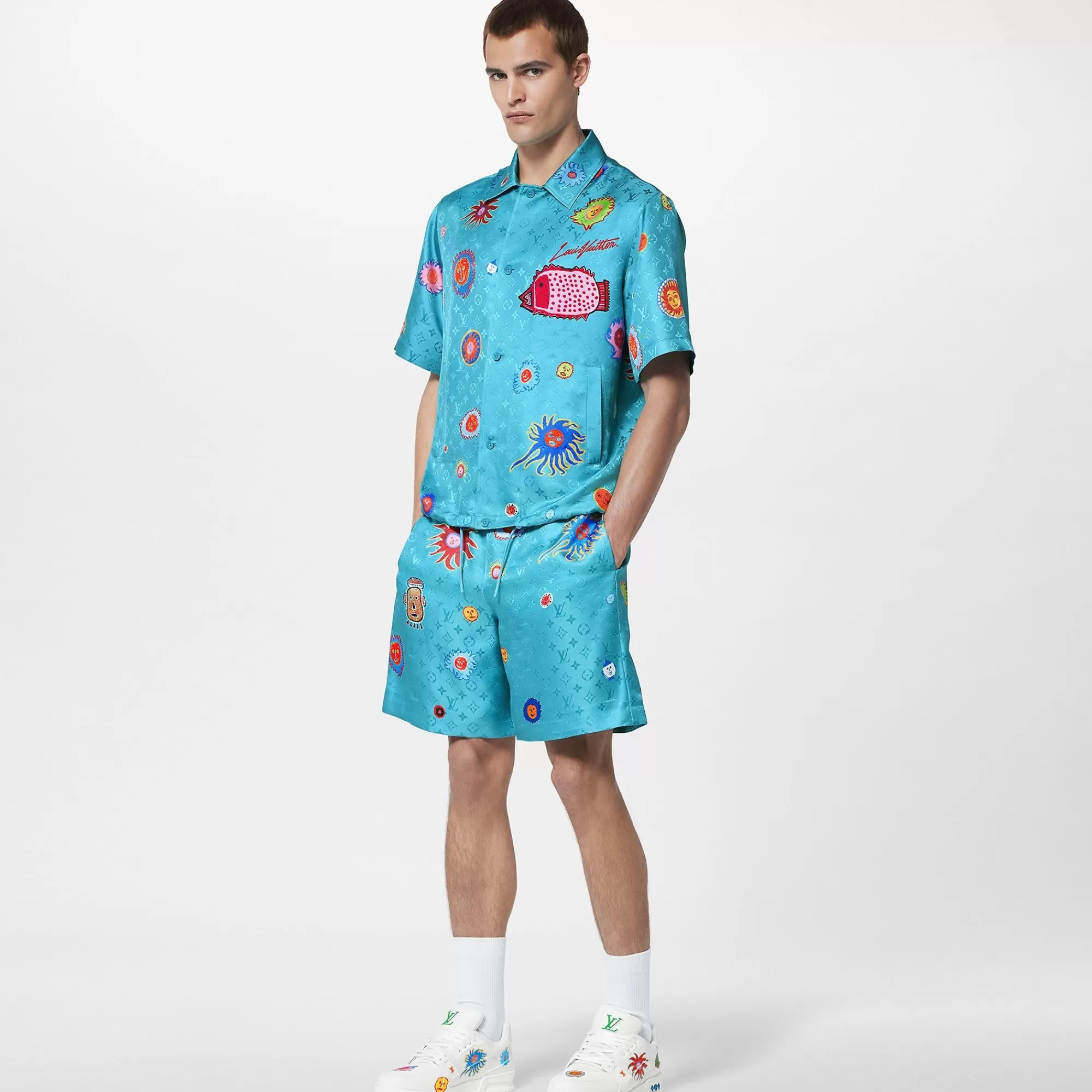 Hot Louis Vuitton Lv X Yk Monogram Faces Short