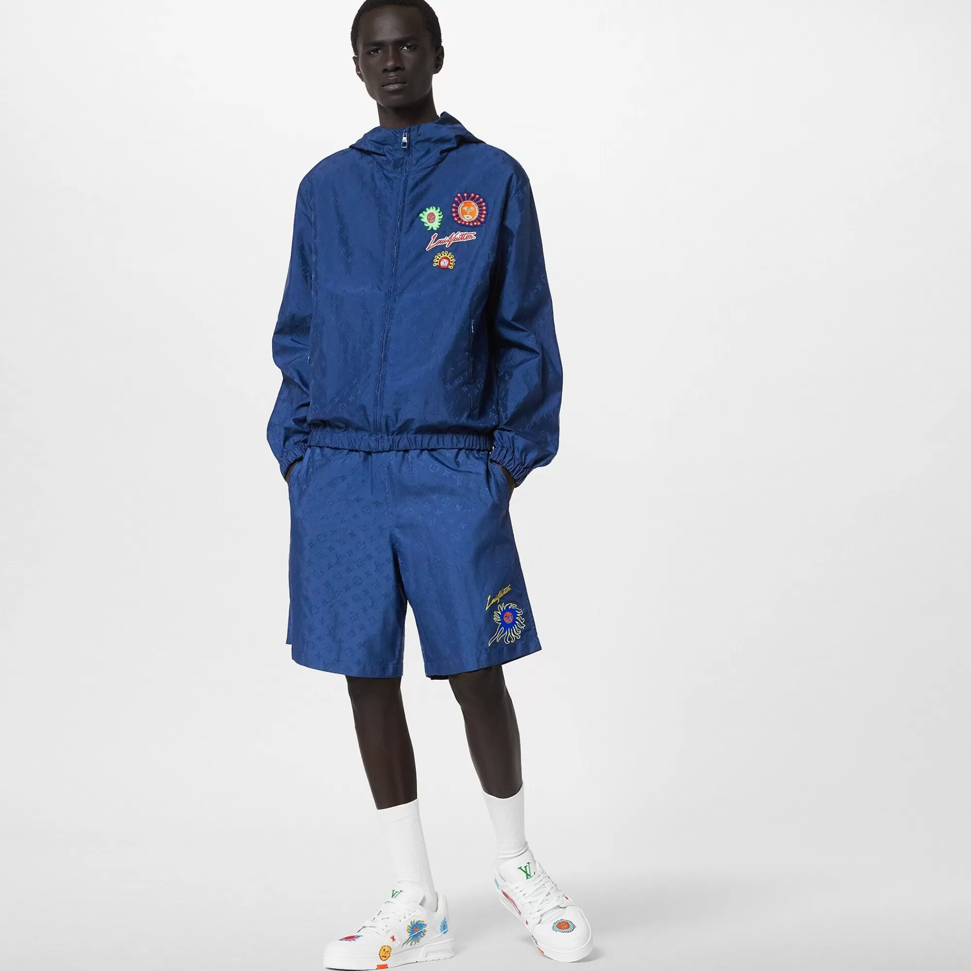 Discount Louis Vuitton Lv X Yk Monogram Faces Swimshorts