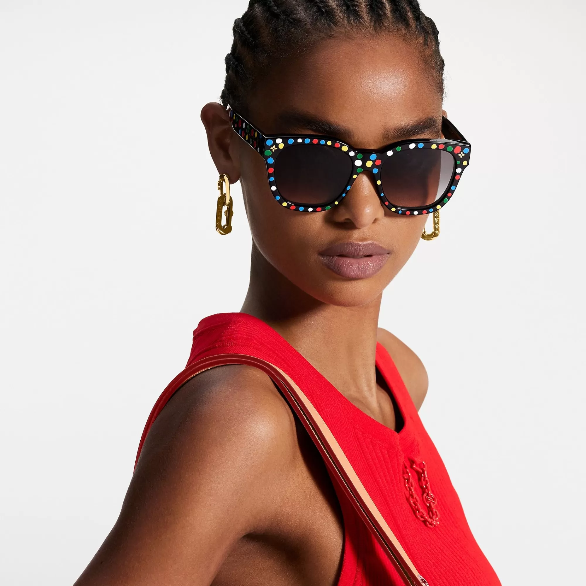 New Louis Vuitton Lv X Yk My Monogram Square Painted Dots Sunglasses