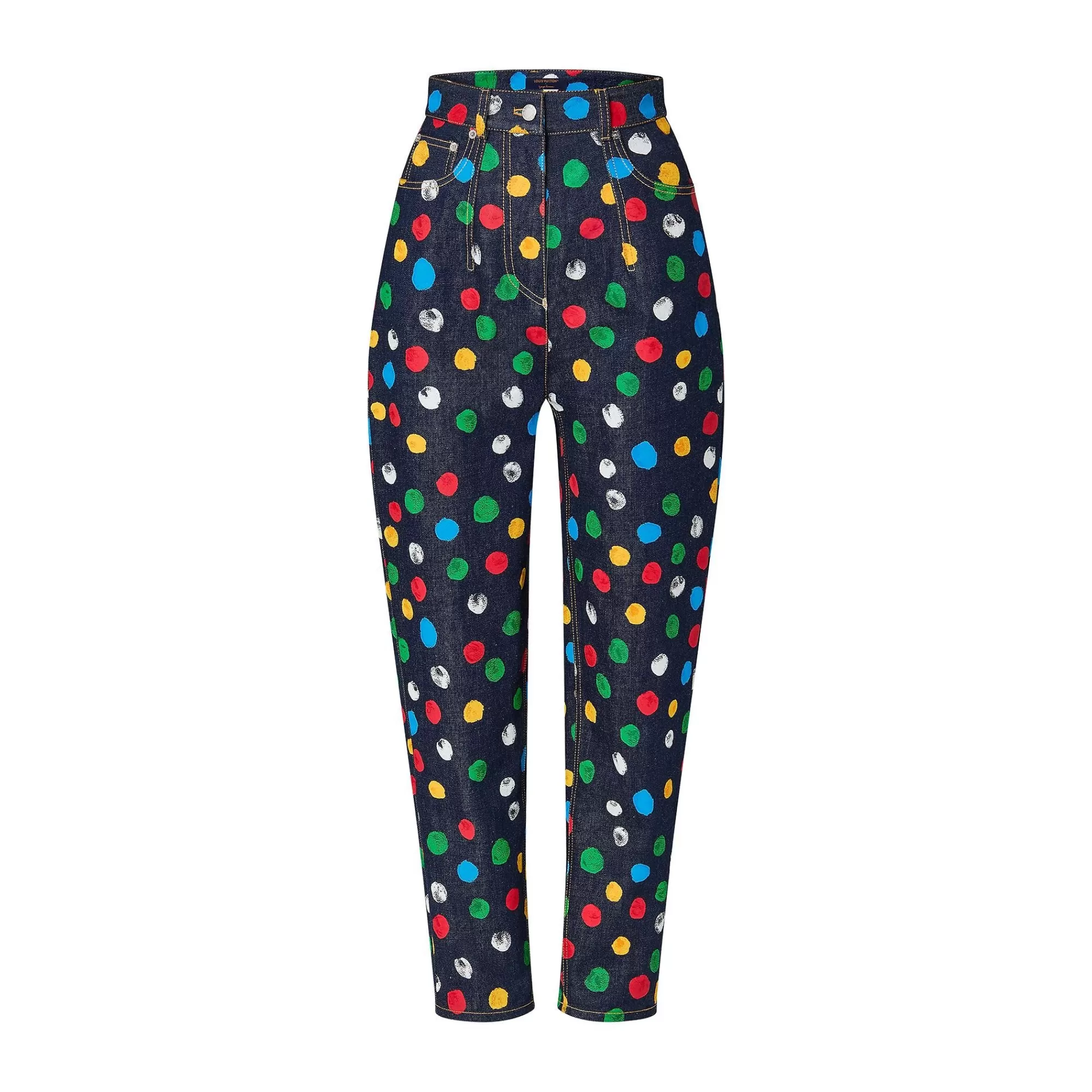 Hot Louis Vuitton Lv X Yk Painted Dots Jeans