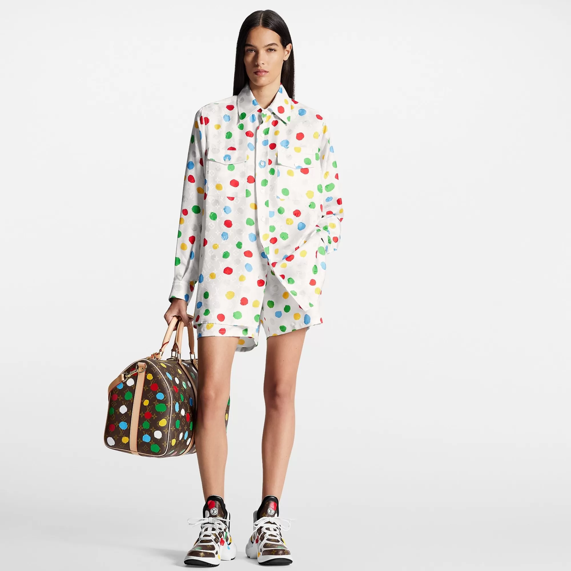 Store Louis Vuitton Lv X Yk Painted Dots Masculine Shirt