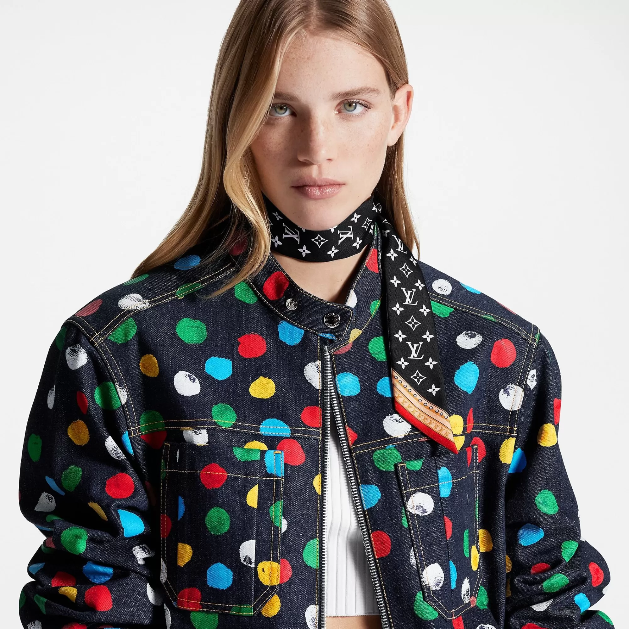 Hot Louis Vuitton Lv X Yk Painted Dots Monogram Bb Bandeau Black