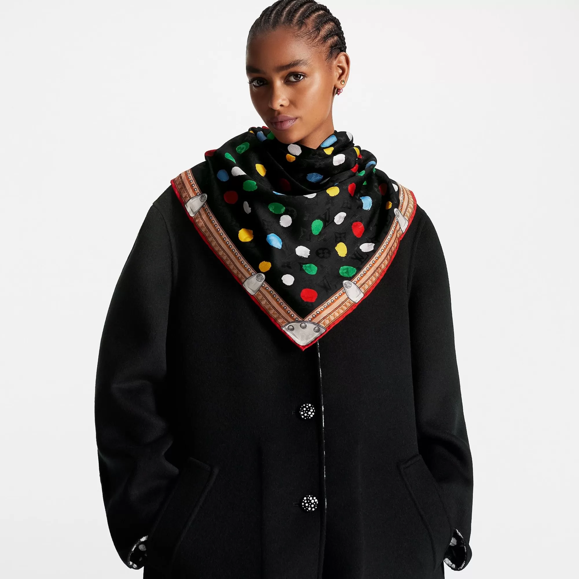 Discount Louis Vuitton Lv X Yk Painted Dots Monogram Shawl