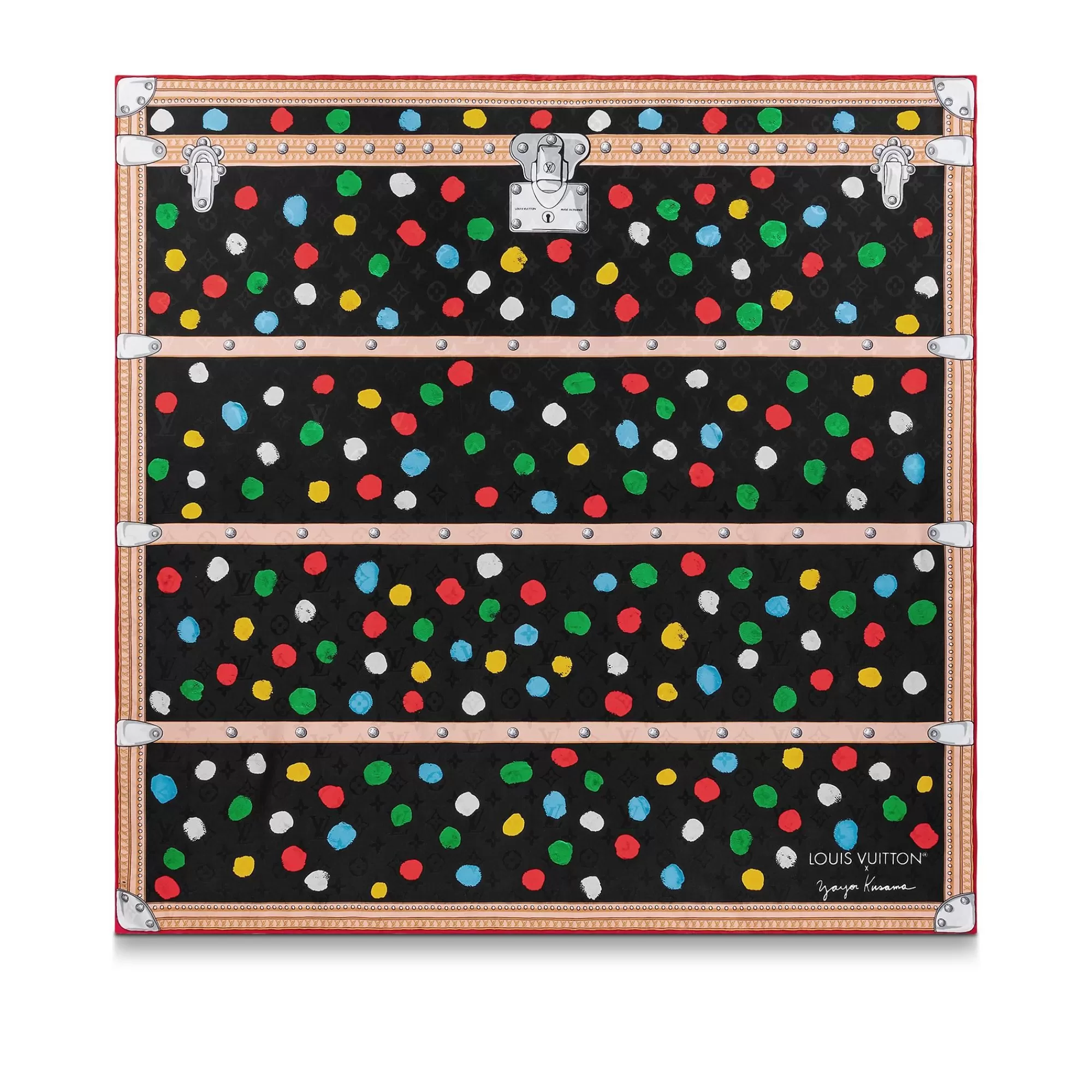 Discount Louis Vuitton Lv X Yk Painted Dots Monogram Square 90 Black