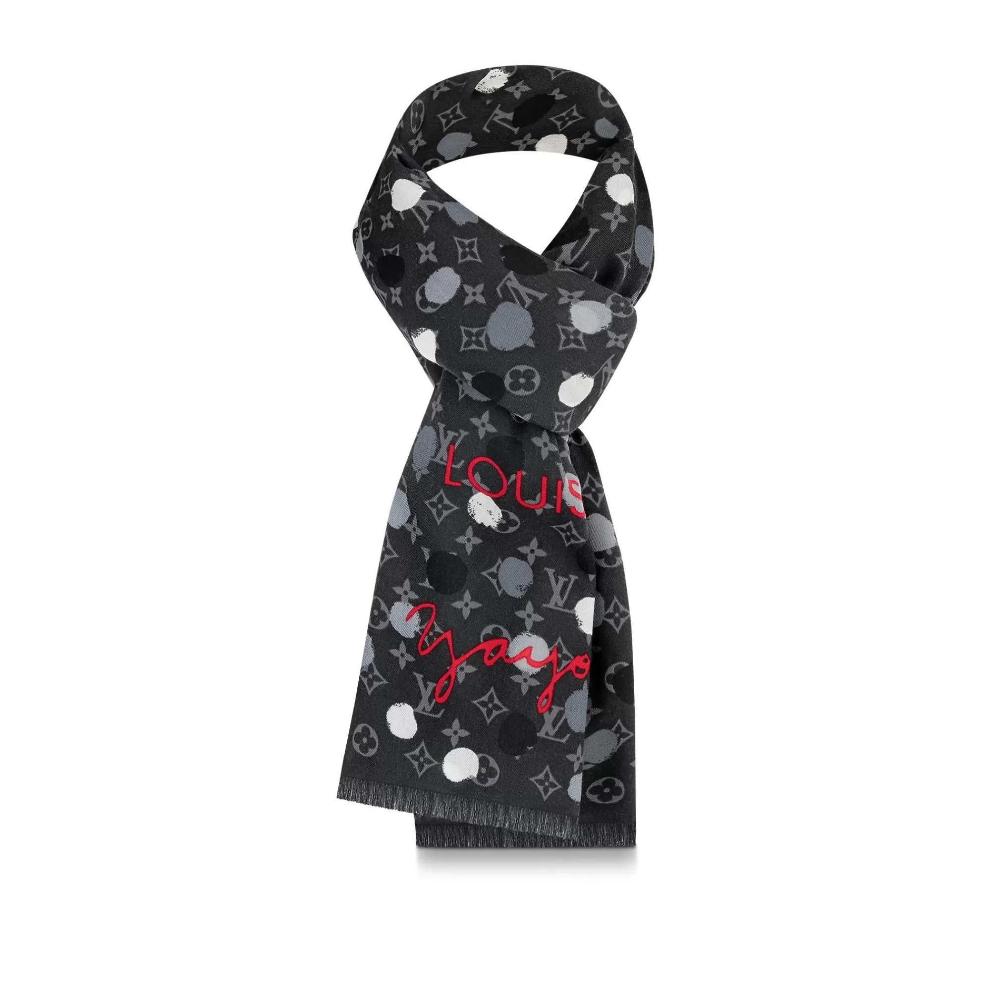 Discount Louis Vuitton Lv X Yk Painted Dots Stole