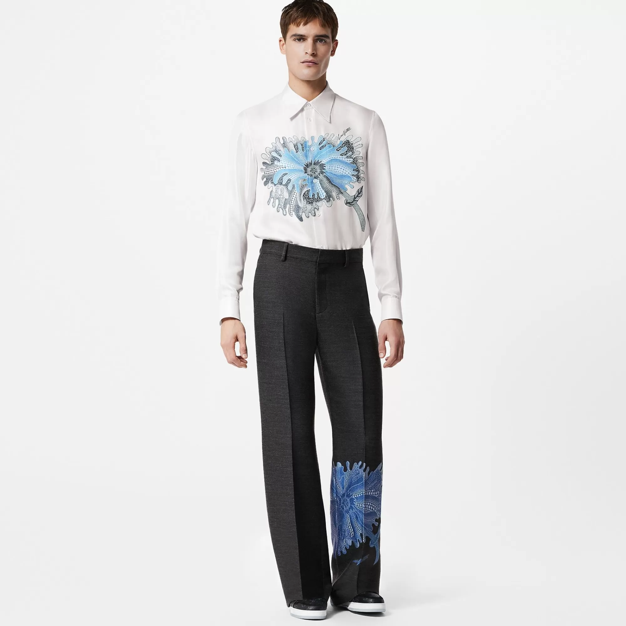 Discount Louis Vuitton Lv X Yk Psychedelic Flower Tailored Pants