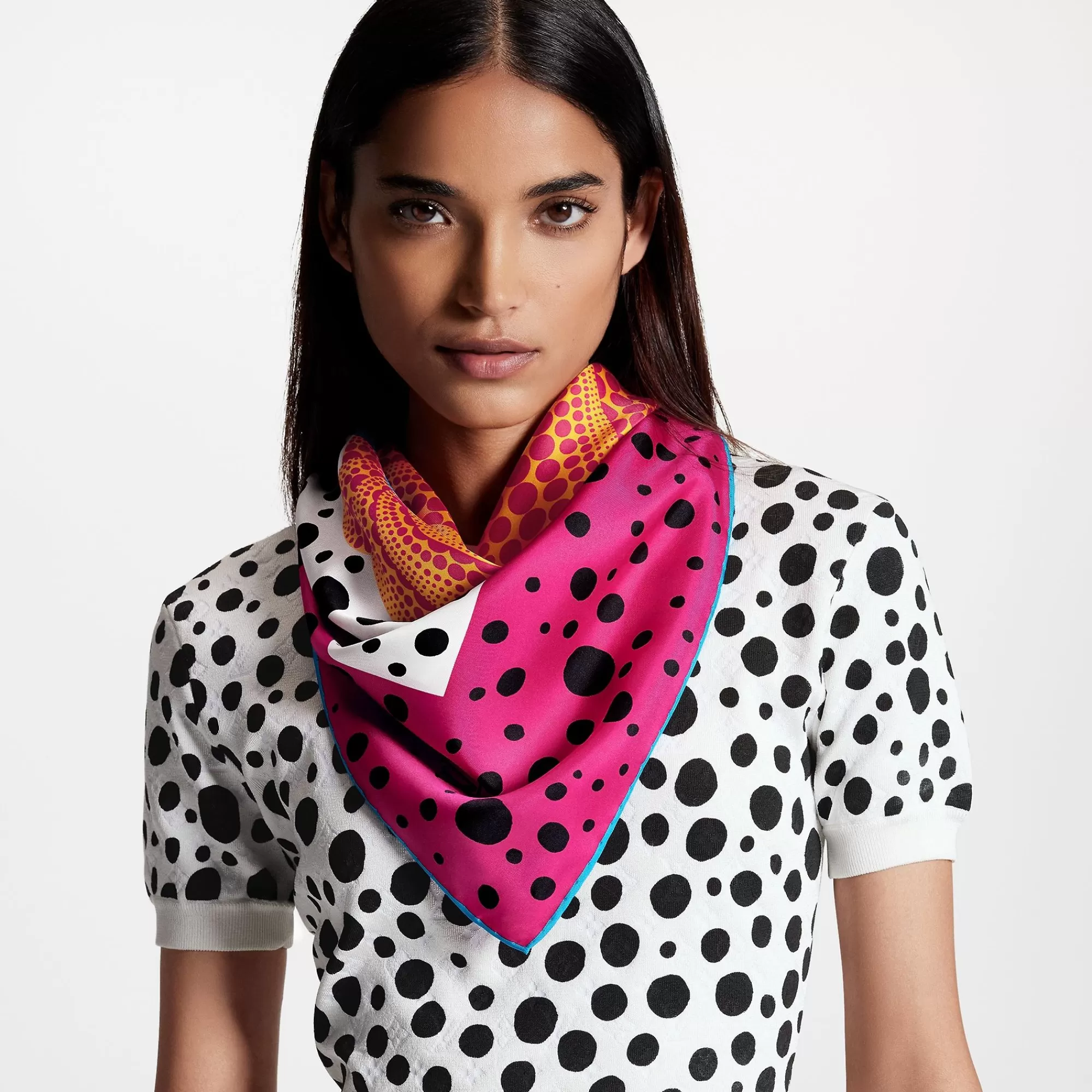 Cheap Louis Vuitton Lv X Yk Pumpkin Square 90 Fuchsia