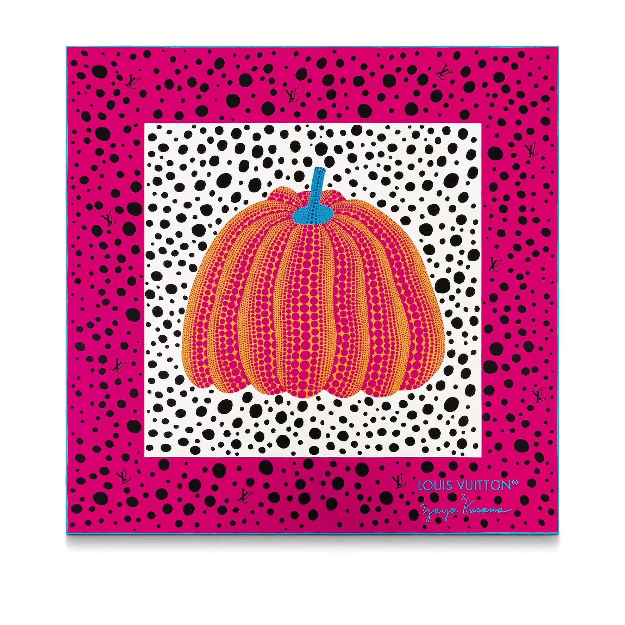 Cheap Louis Vuitton Lv X Yk Pumpkin Square 90 Fuchsia