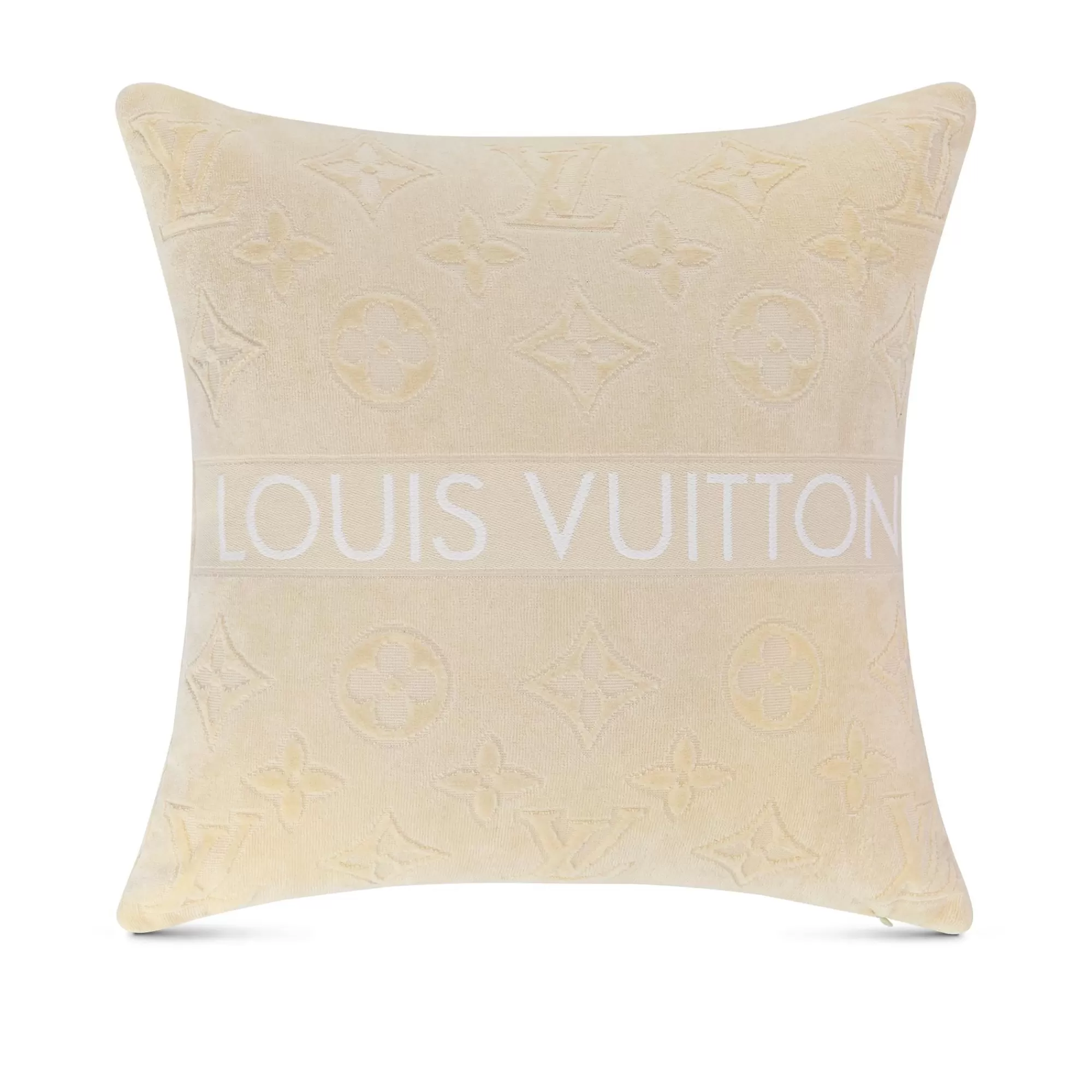 New Louis Vuitton Lvacation Beach Pillow Cream