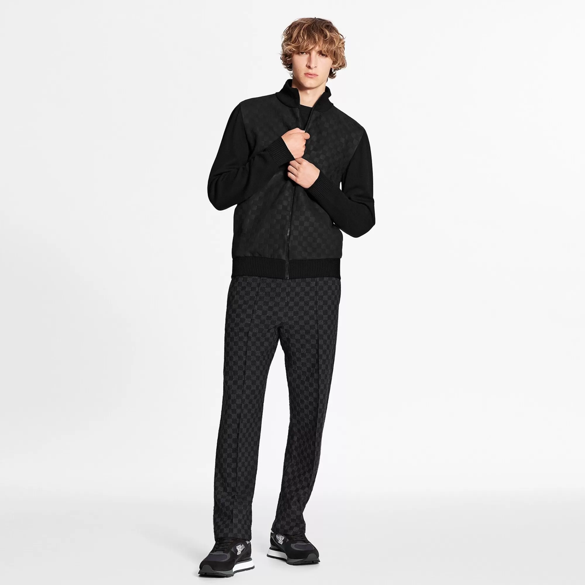Cheap Louis Vuitton Lvse Damier Leather Front Zip-Through