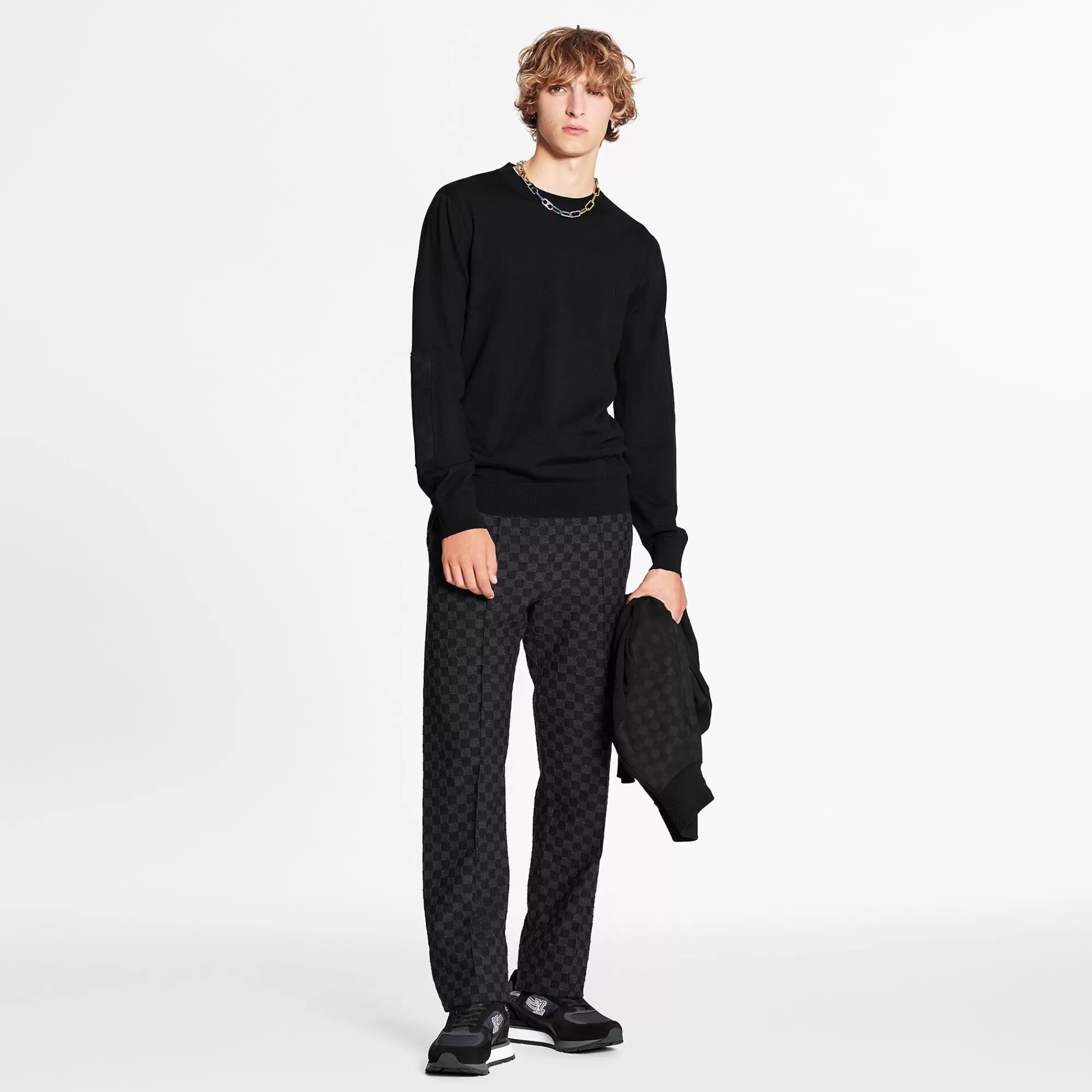 Fashion Louis Vuitton Lvse Damier Signature Crewneck