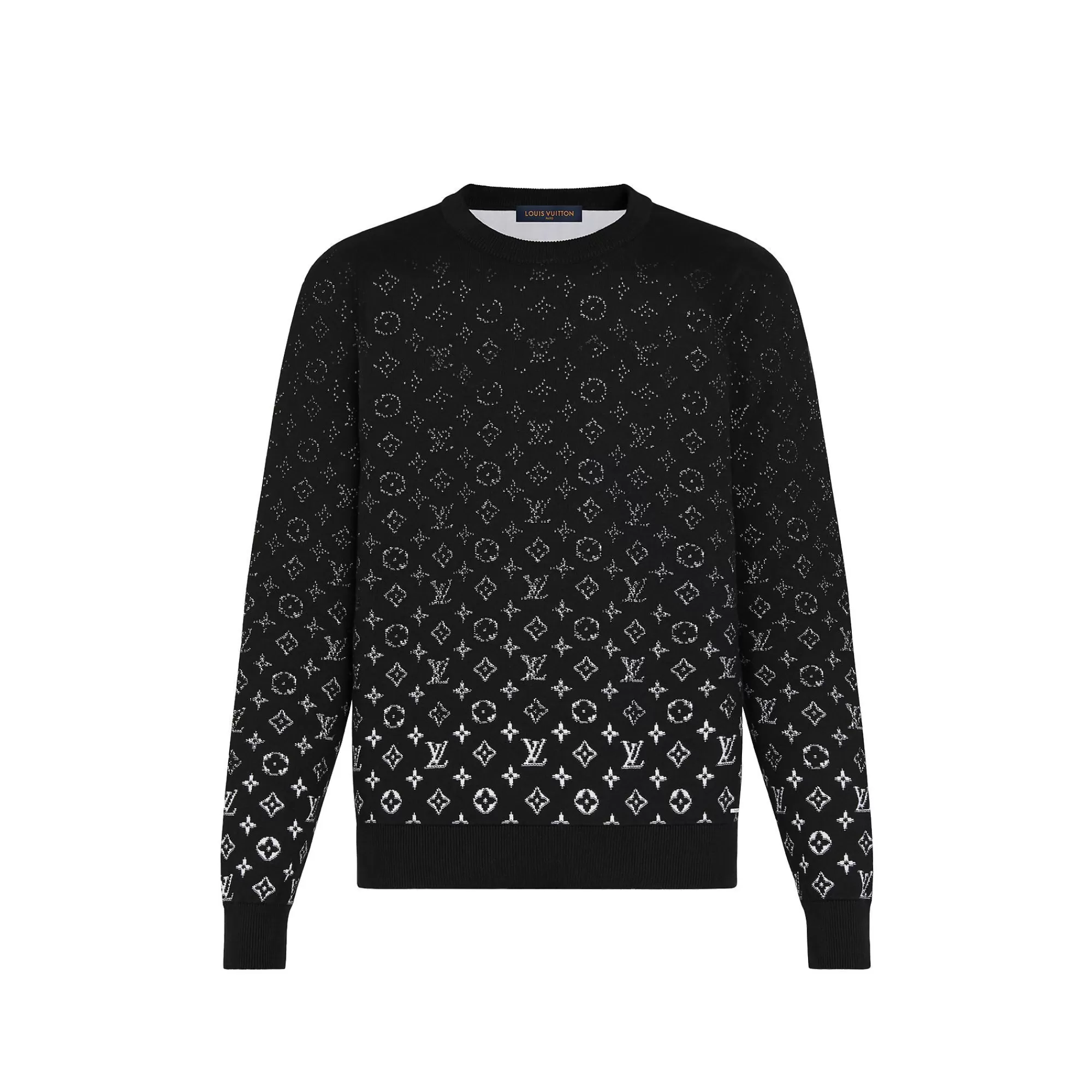 Clearance Louis Vuitton Lvse Monogram Degrade Crewneck Noir Blanc