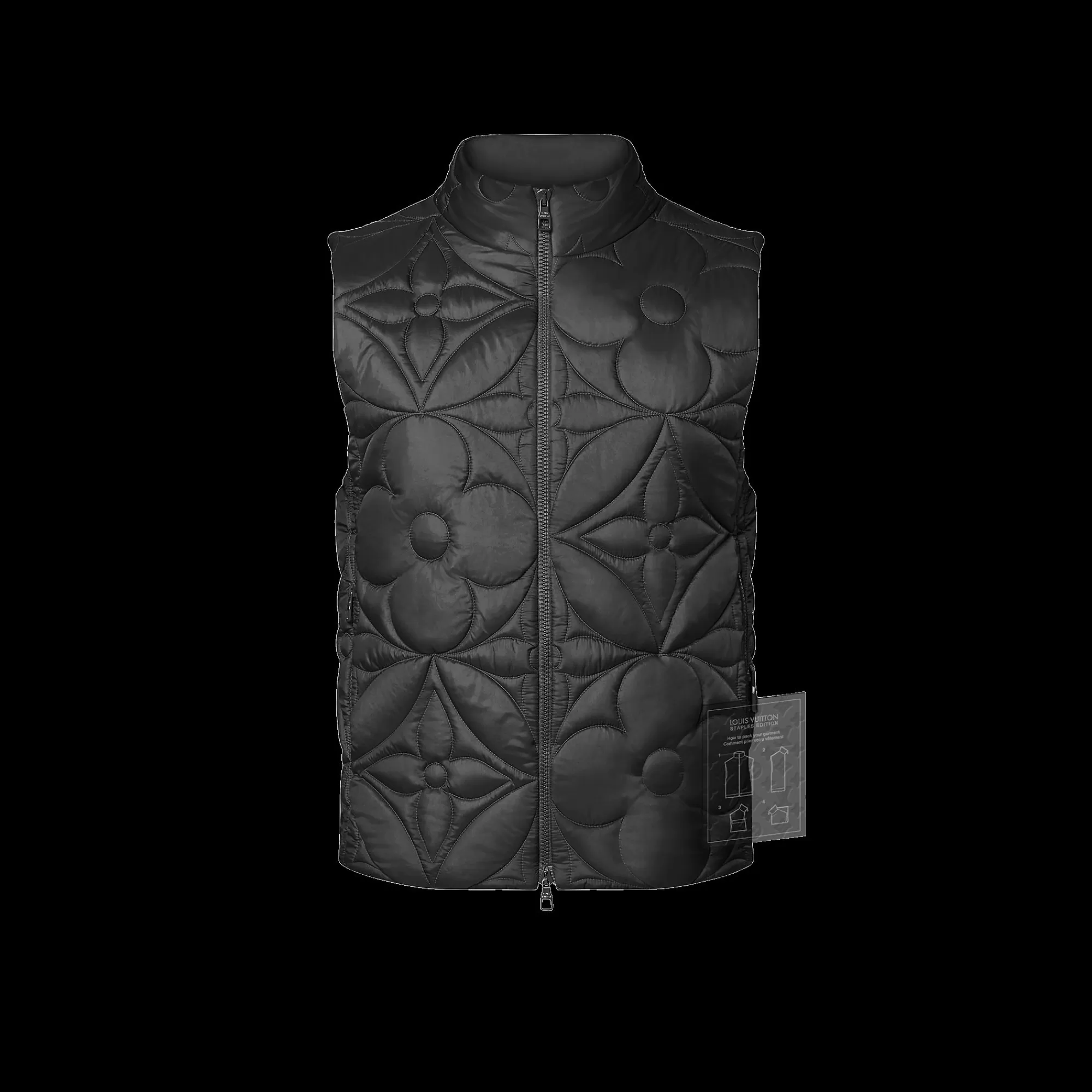 Best Sale Louis Vuitton Lvse Padded Monogram Flower Gilet Black