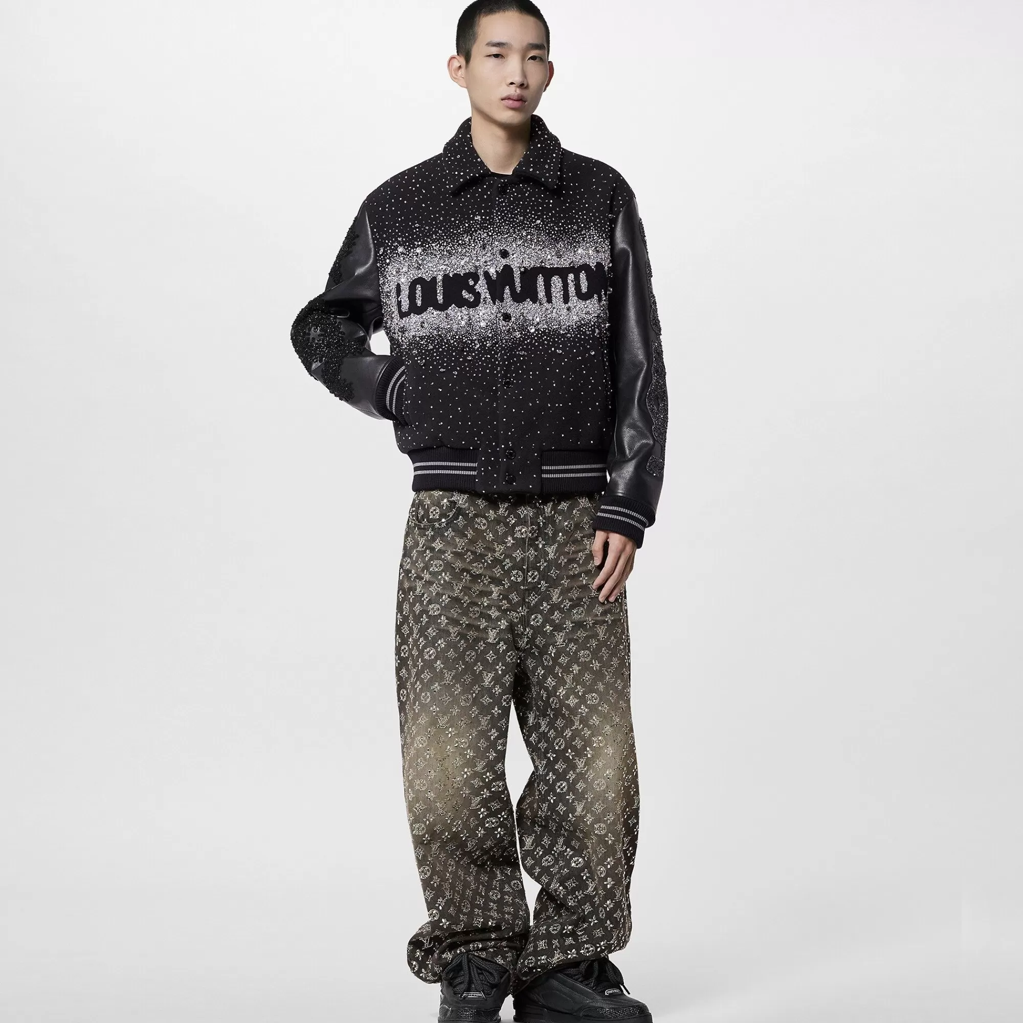 Cheap Louis Vuitton Made To Order Embroidered Varsity Blouson