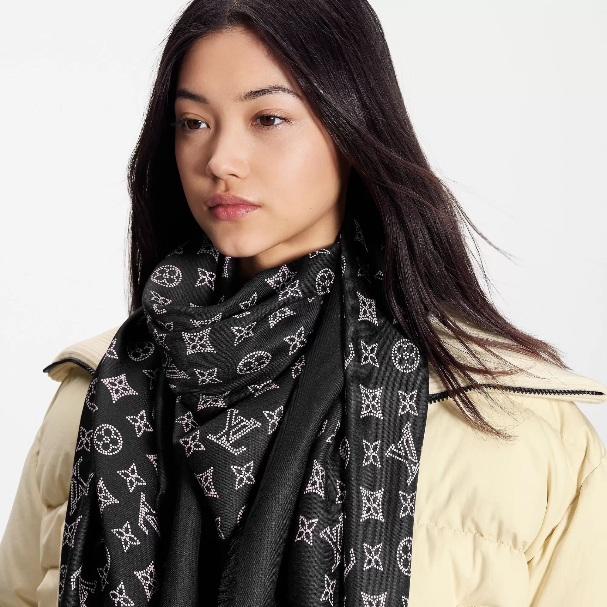 New Louis Vuitton Mahina Flight Mode Printed Shawl
